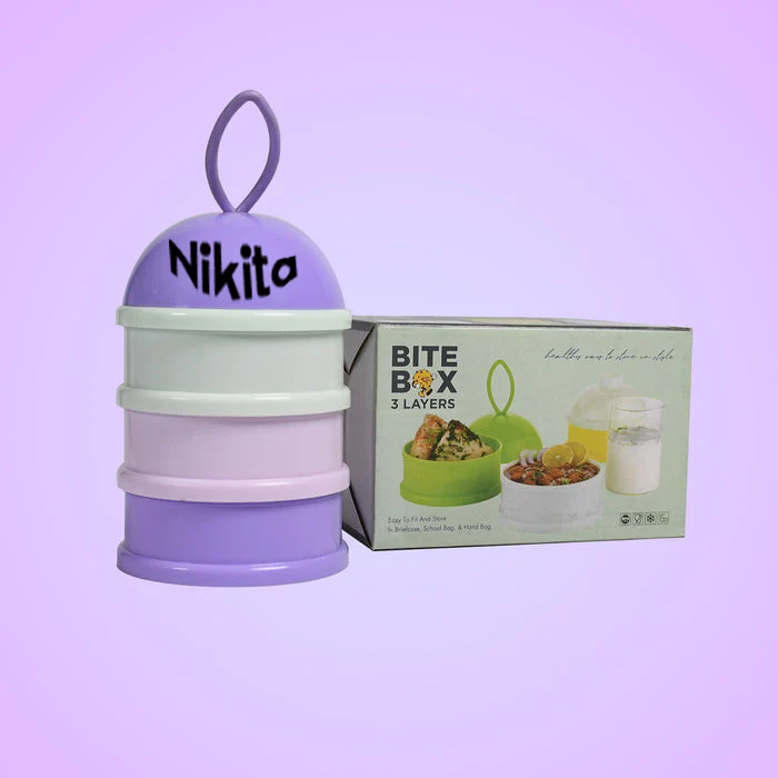 3 Layer Portable Baby Food Milk Powder Storage Box Bottle Container (Mix Color) - Image 2