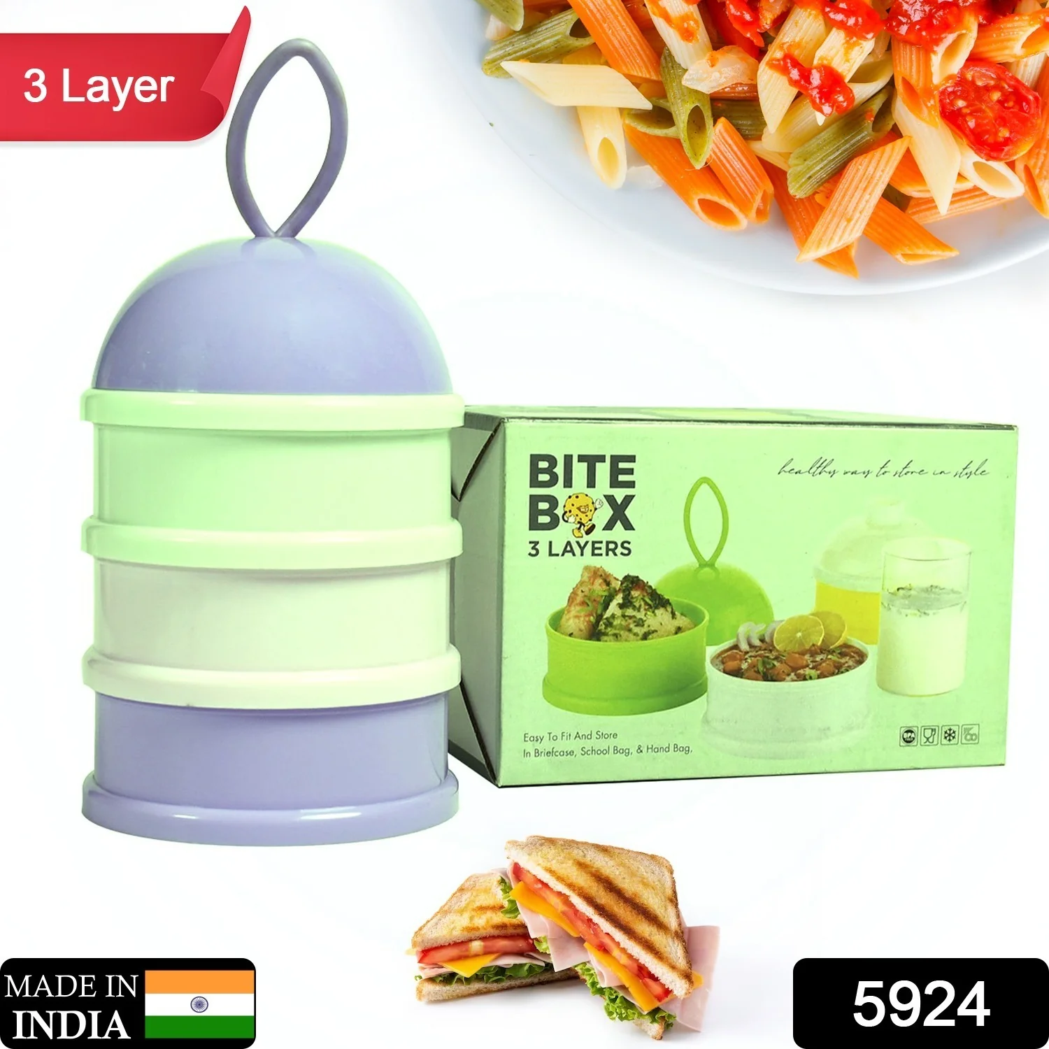 3 Layer Portable Baby Food Milk Powder Storage Box Bottle Container - Image 2