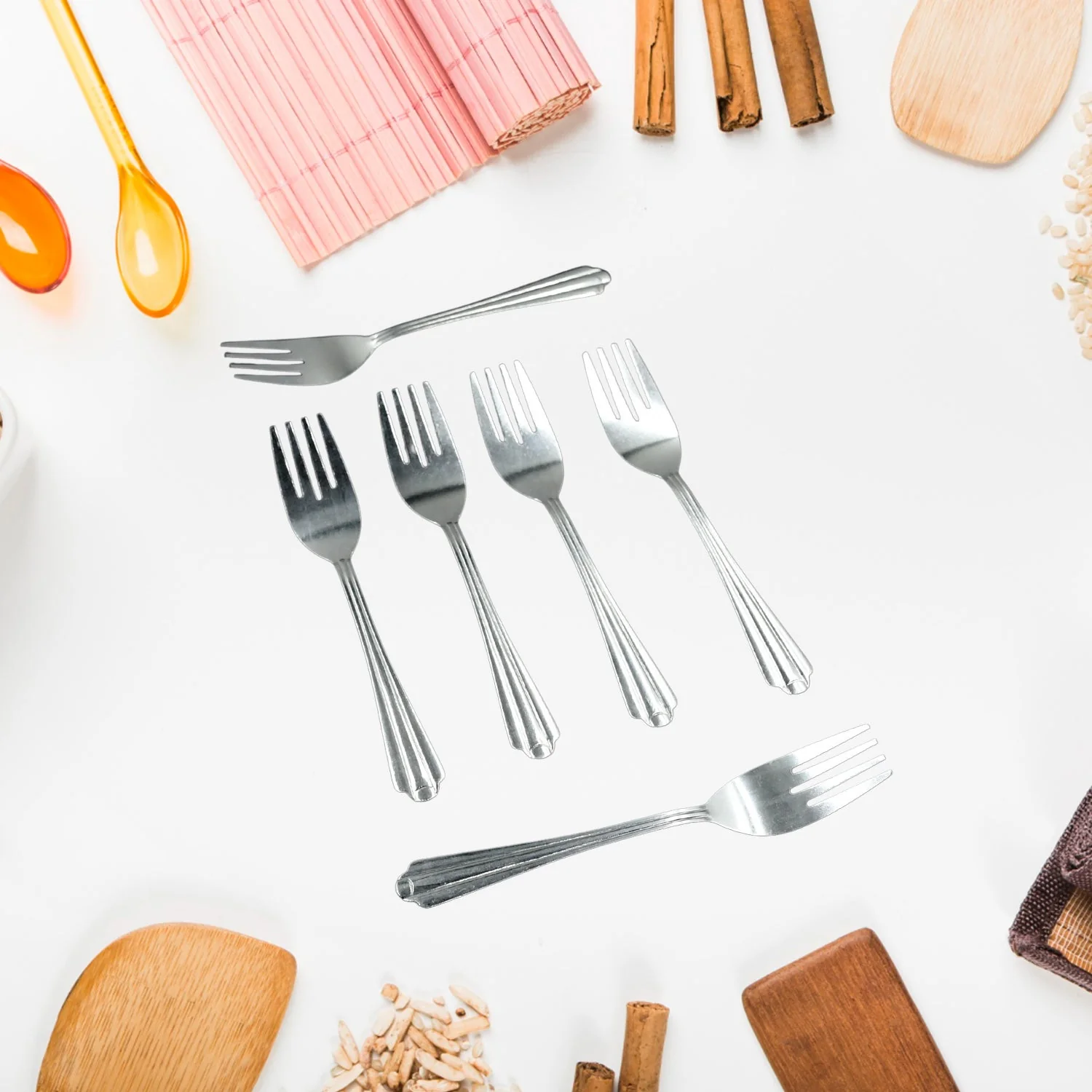 STEEL FORKS SET OF 6 - FORK SET FOR HOME AND KITCHEN FORK HIGH QUALITY PREMIUM FORK SET (6 PC SET ) - Image 5