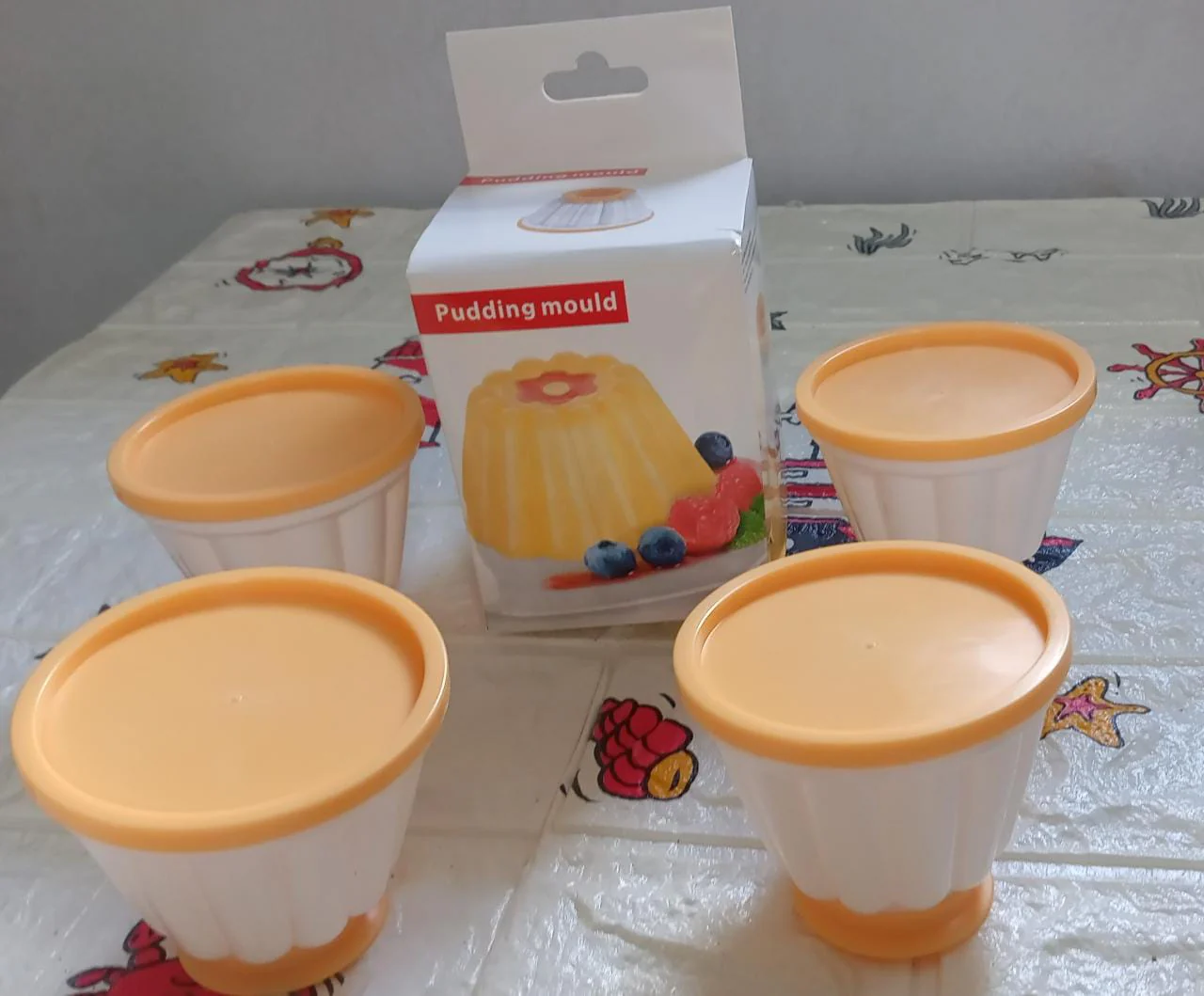 Pudding Molds, Custard Mold, Mold for Jelly Ice creams, Set of 4 Cups with Lid - Image 7