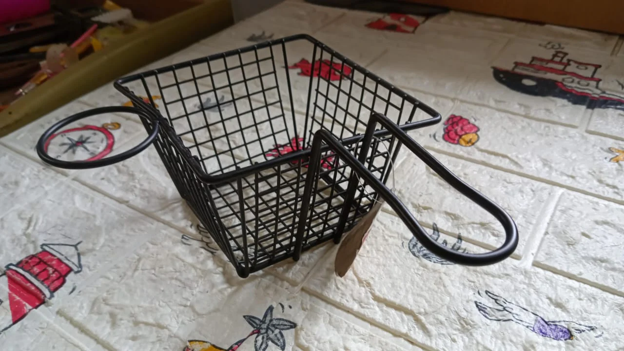 frying baskets for chips Stainless Steel Snack Basket Potato Mesh Strainer Basket - Image 7