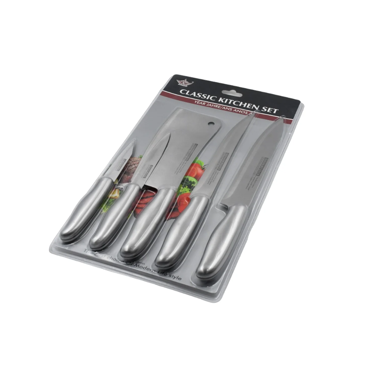 Big Size Professional Sharp Durable Quality Pack of 5 Kitchen Knives Set (5 Pc Set) - Image 4