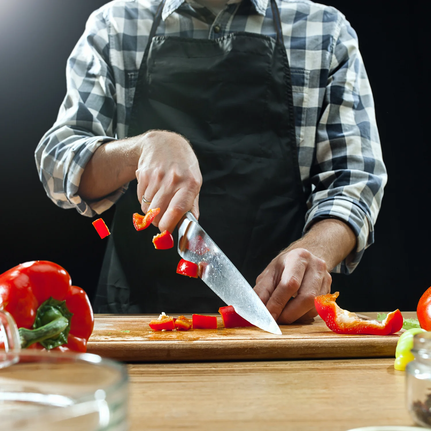 Big Size Professional Sharp Durable Quality Pack of 5 Kitchen Knives Set (5 Pc Set) - Image 5
