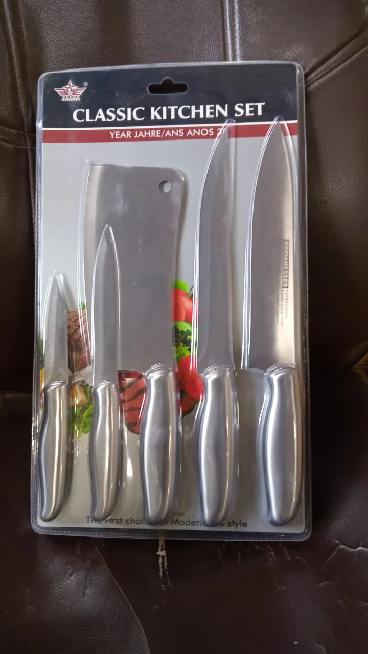 Big Size Professional Sharp Durable Quality Pack of 5 Kitchen Knives Set (5 Pc Set) - Image 9