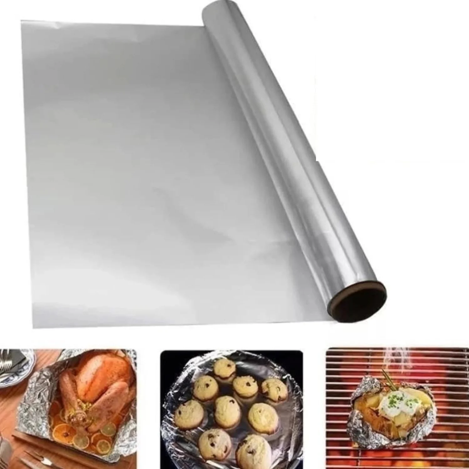 Premium Food Grade Aluminum Foil Roll Heavy Duty  Thick Foil for Baking 72 Mtr 1 Pc - Image 3