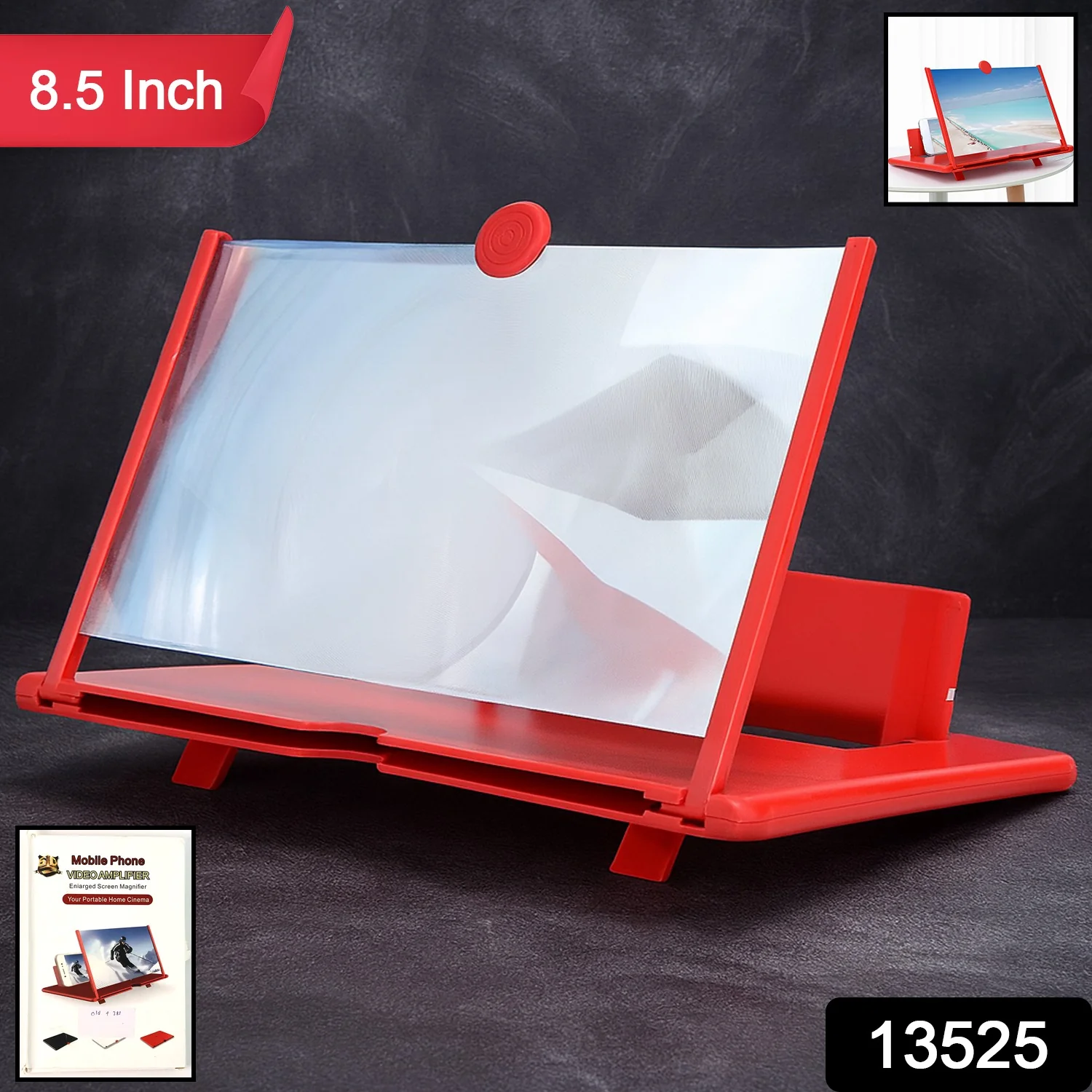 5D HD Mobile Phone Screen Magnifier Amplifier (8.5 Inch) - Image 2