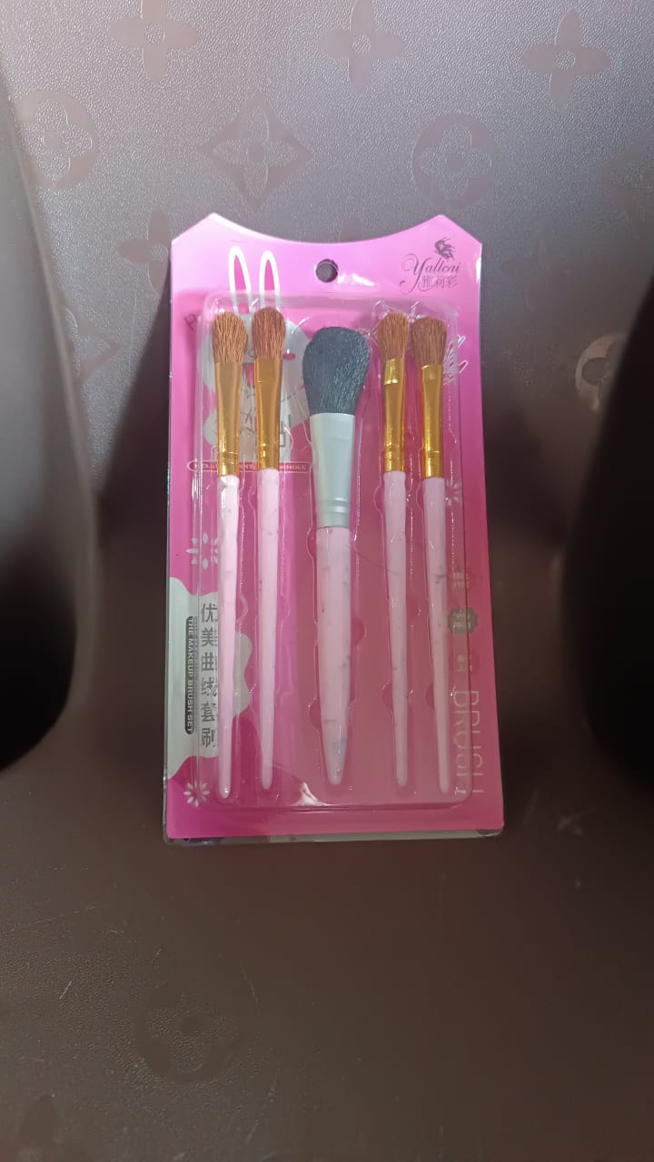 5pc Makeup Brush tools kit (5 Pcs Set / Mix Color) - Image 12