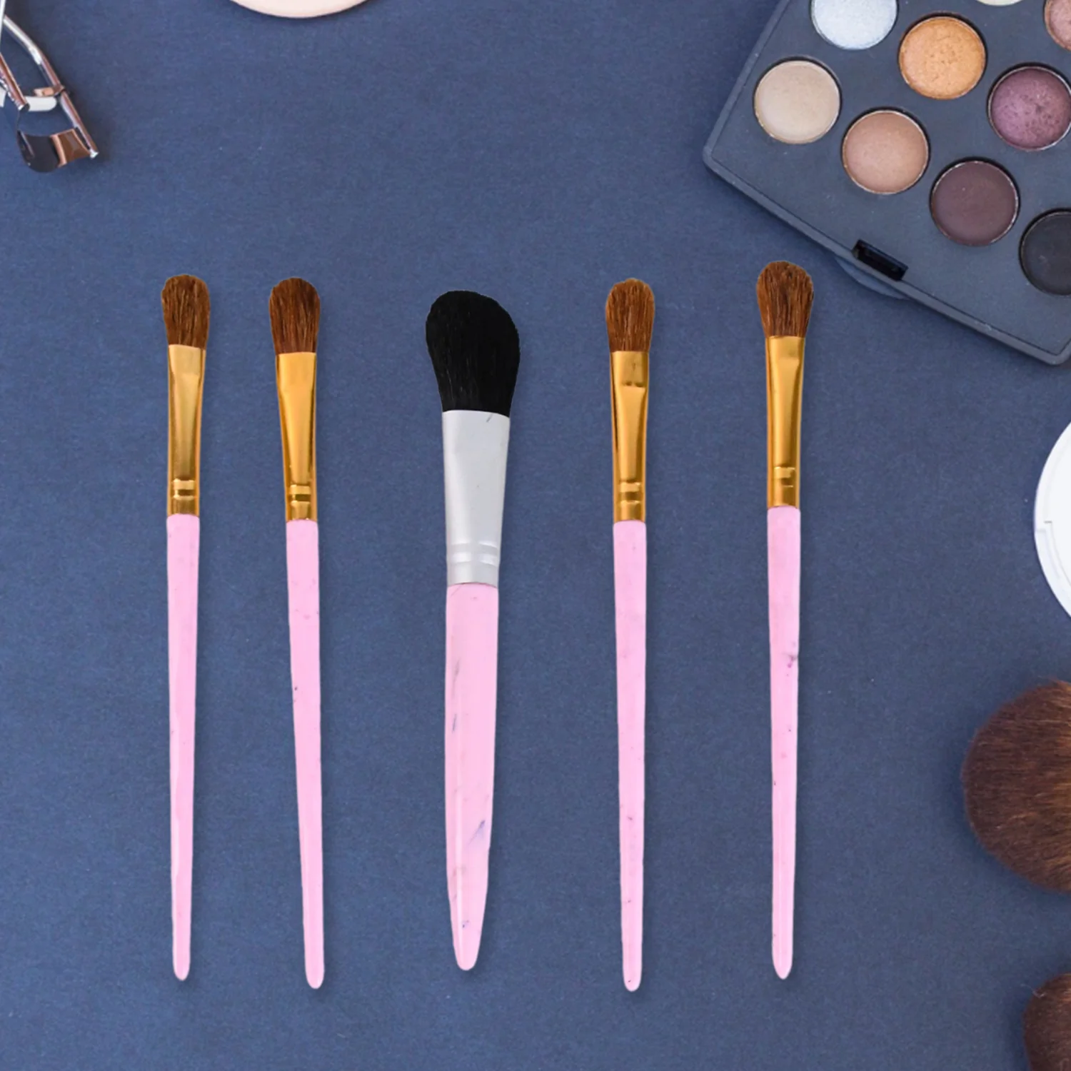 5pc Makeup Brush tools kit (5 Pcs Set / Mix Color) - Image 6