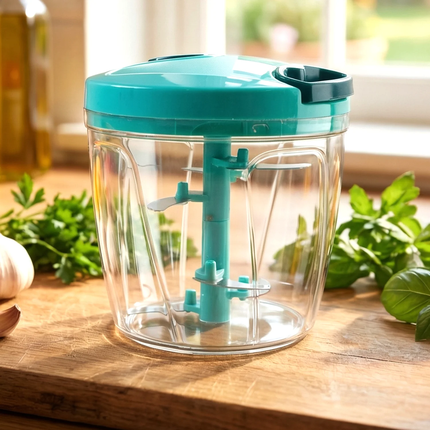 6 BLADE 2IN1 MANUAL FOOD CHOPPER (900Ml) - Image 7