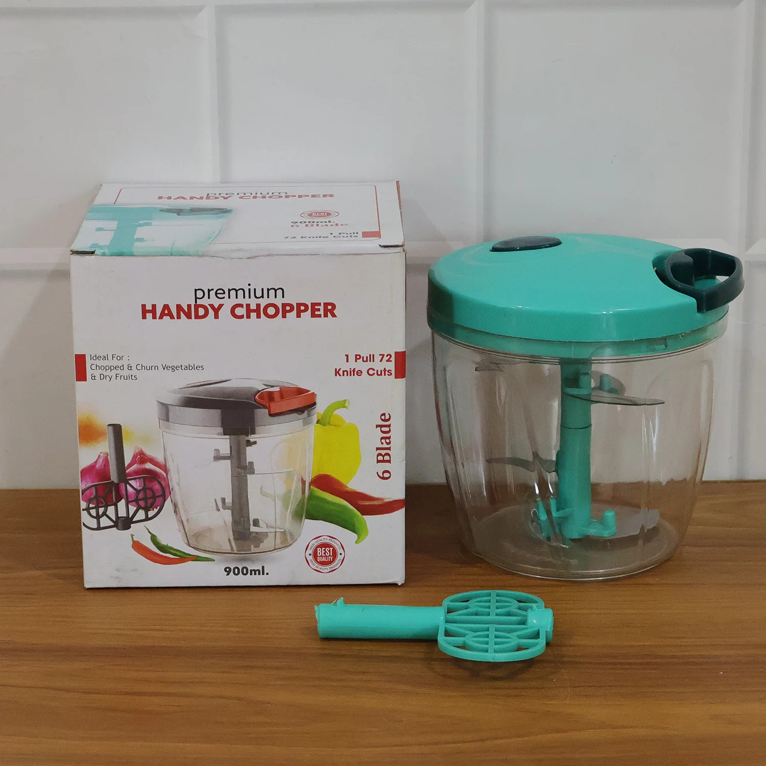6 BLADE 2IN1 MANUAL FOOD CHOPPER (900Ml) - Image 8