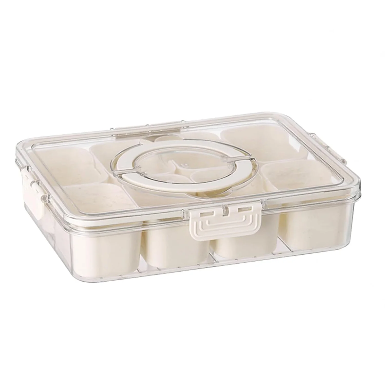 6-Compartment Fridge Storage Box with Lid - Image 5