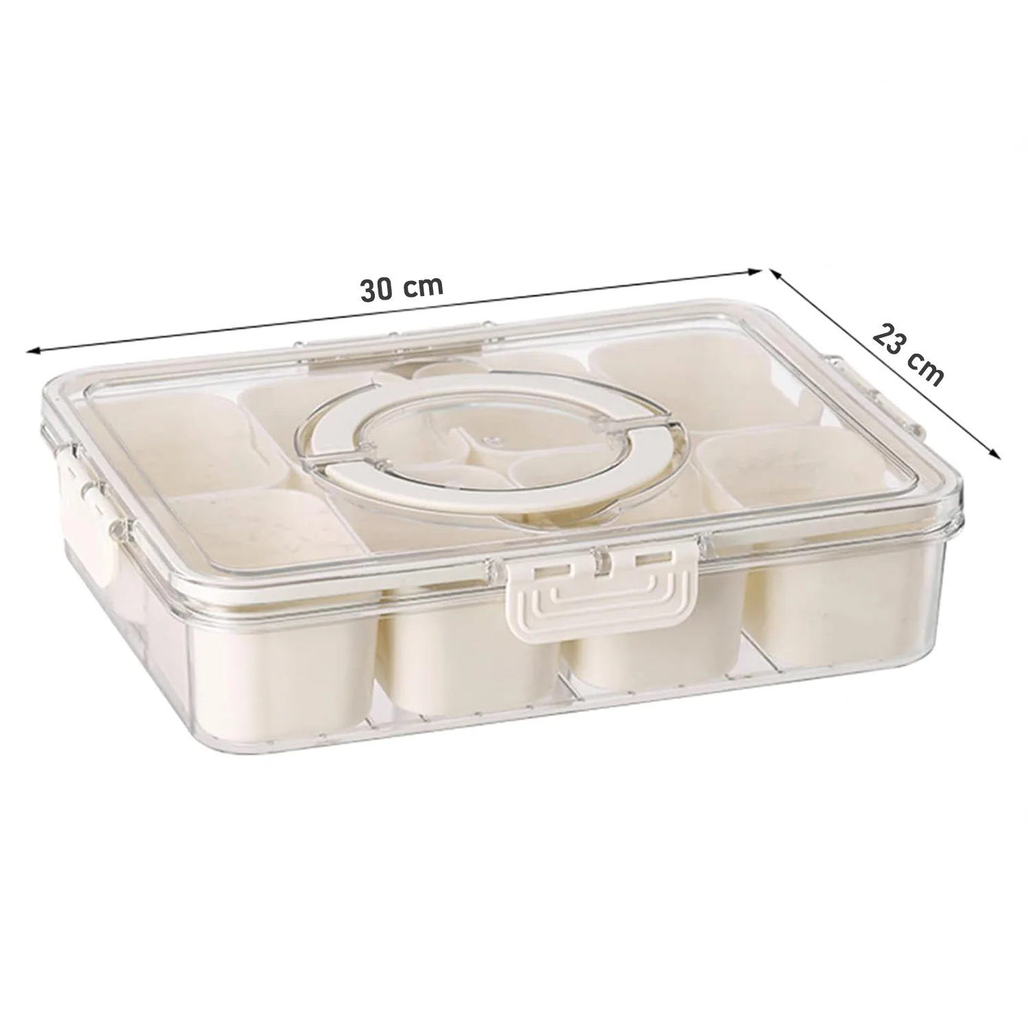 6-Compartment Fridge Storage Box with Lid - Image 9