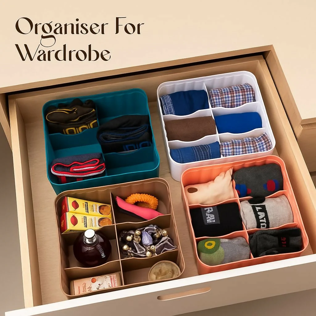 6-Compartment Wardrobe Organizer pack of 4 - Image 4