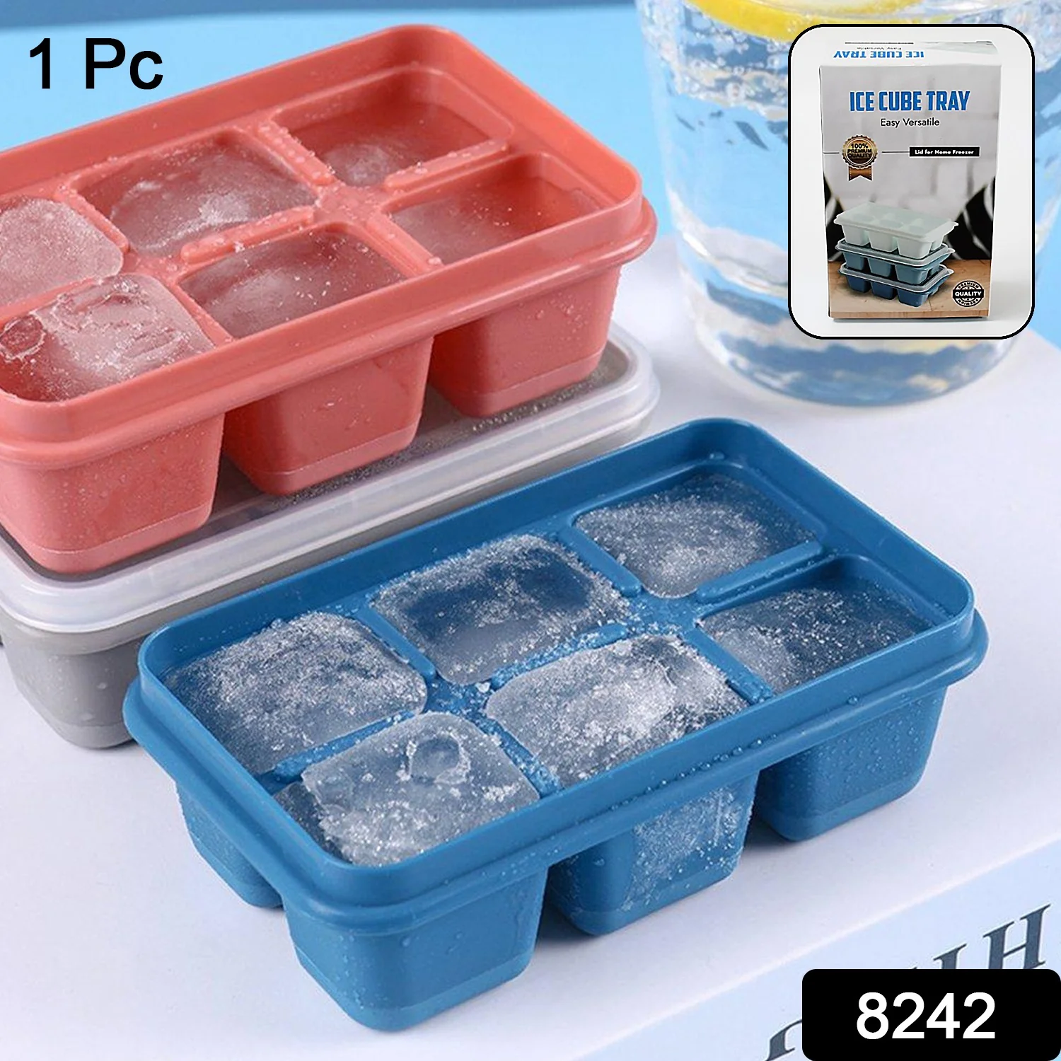 6 Grid Silicone Ice Tray Used In All Kinds Of Places Like Household Kitchens  (1 Pc) - Image 2