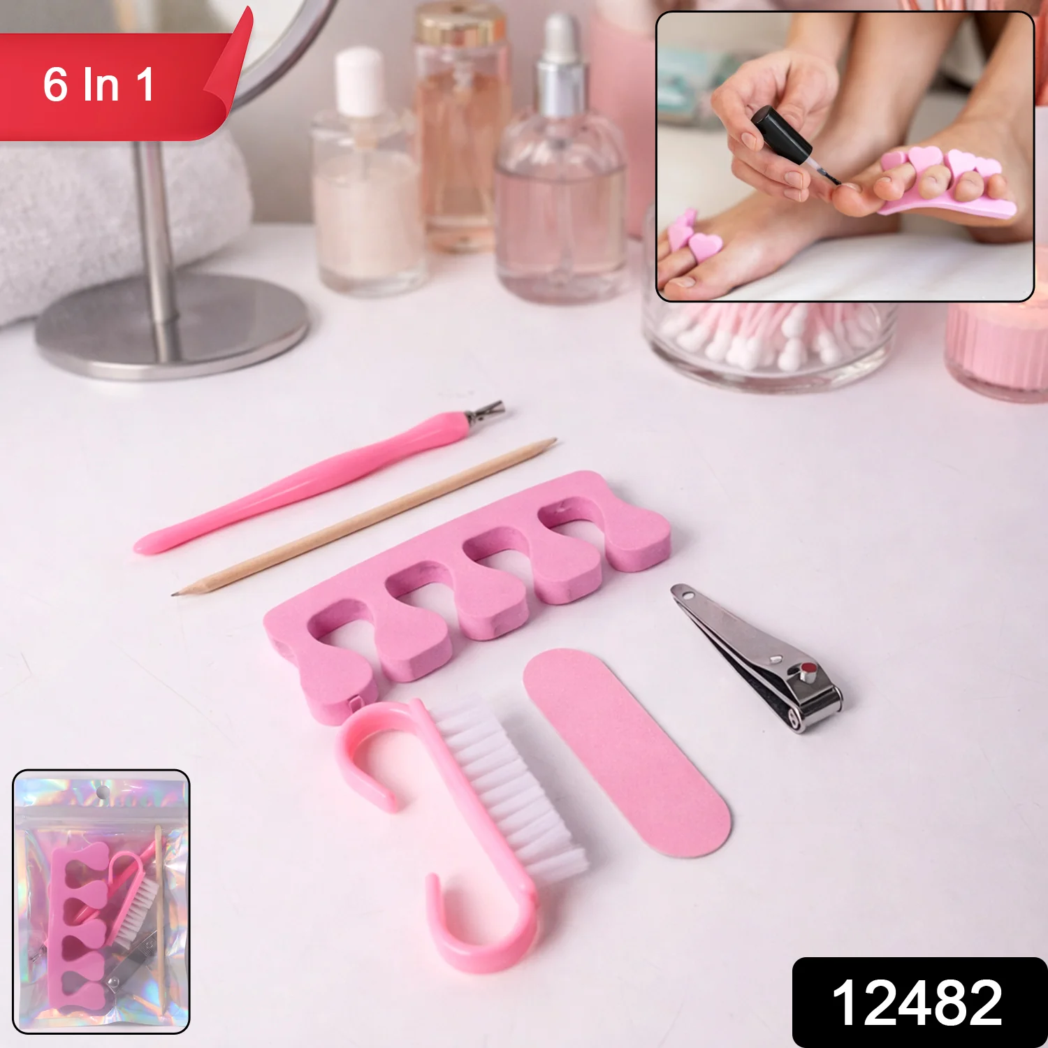 6-in-1 Multipurpose Manicure and Pedicure Grooming Kit - Image 2