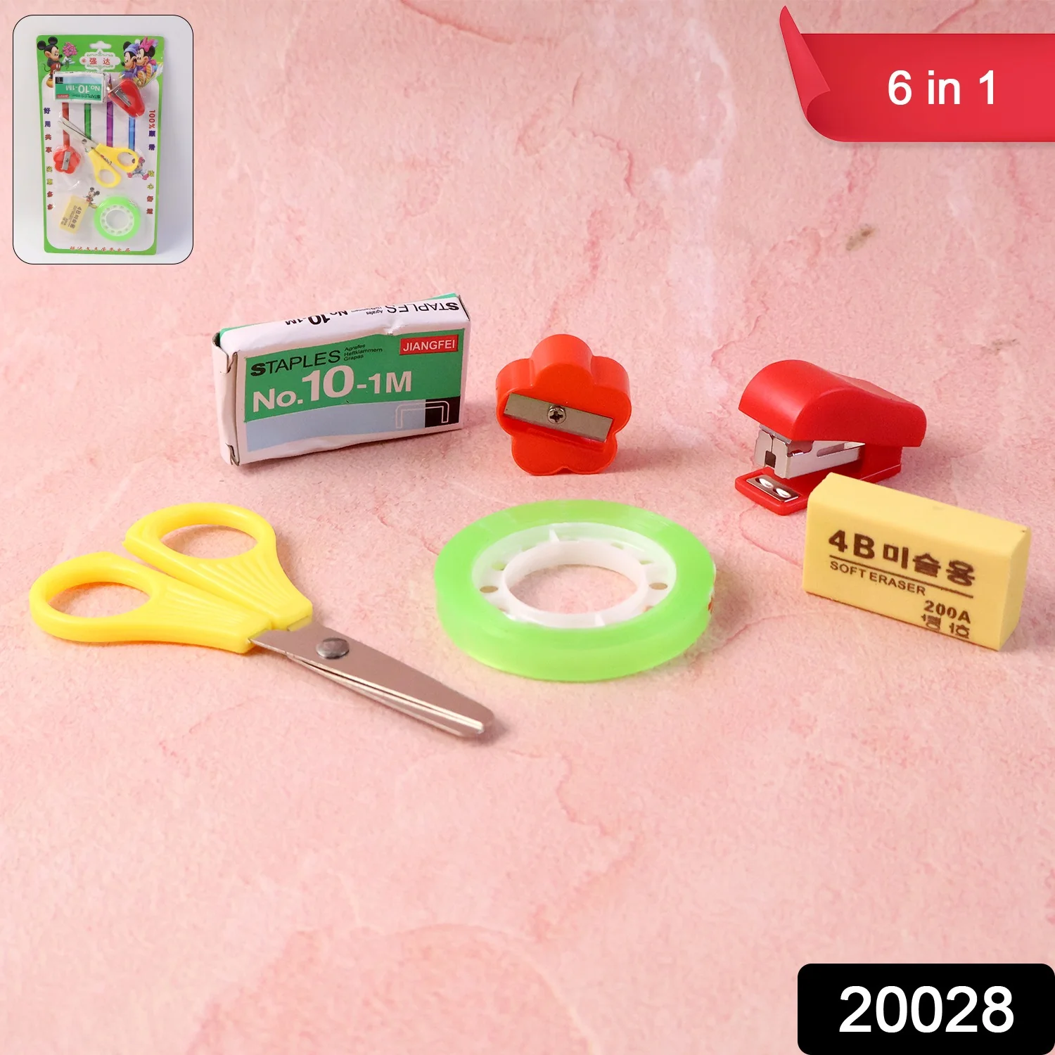6 in 1 Multipurpose Mini Stationery Kit for Students - Image 2