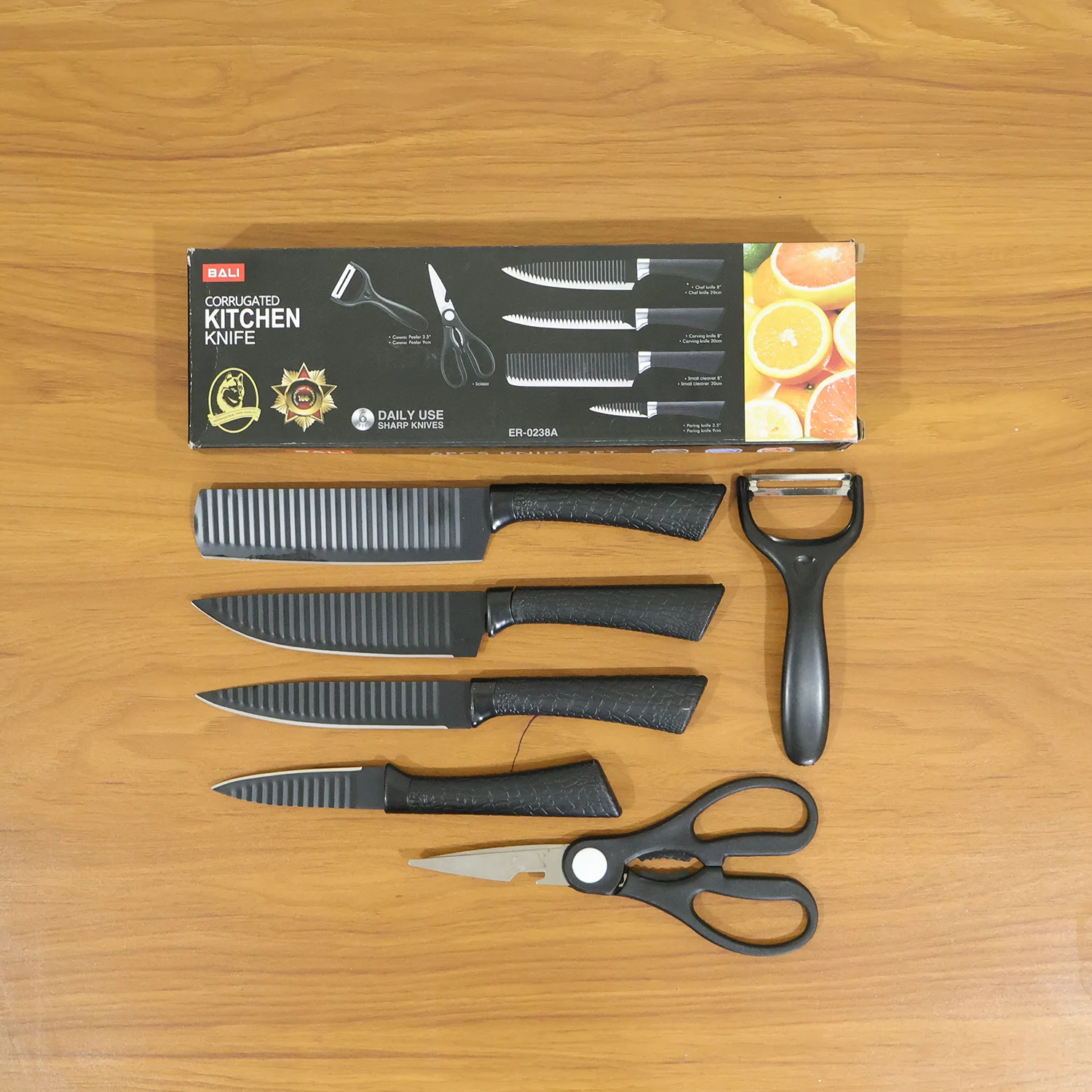 6 In 1 Premium Kitchen Knife Set (1 Set) - Image 8