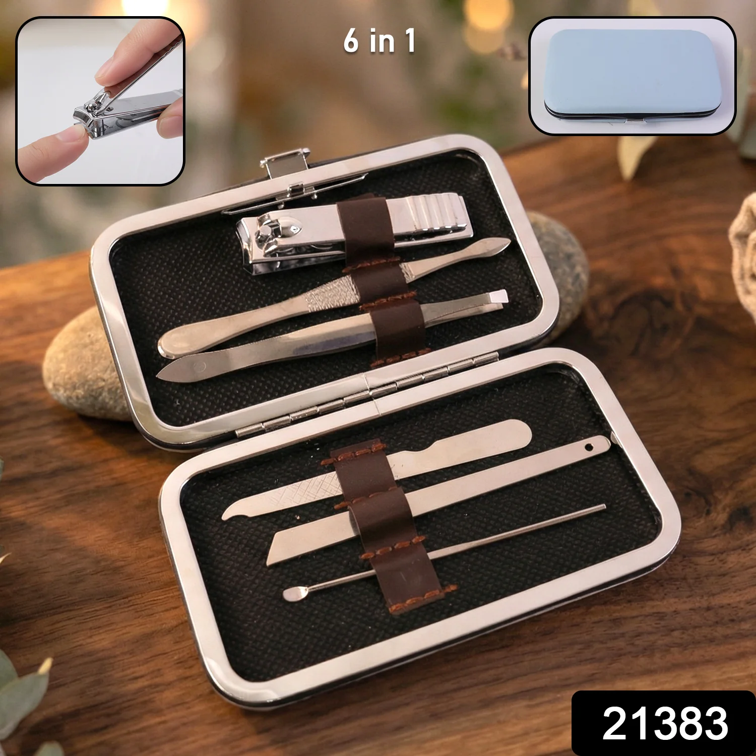 6 in 1 Premium Nail Care Manicure Pedicure Grooming Kit (1 Set) - Image 2