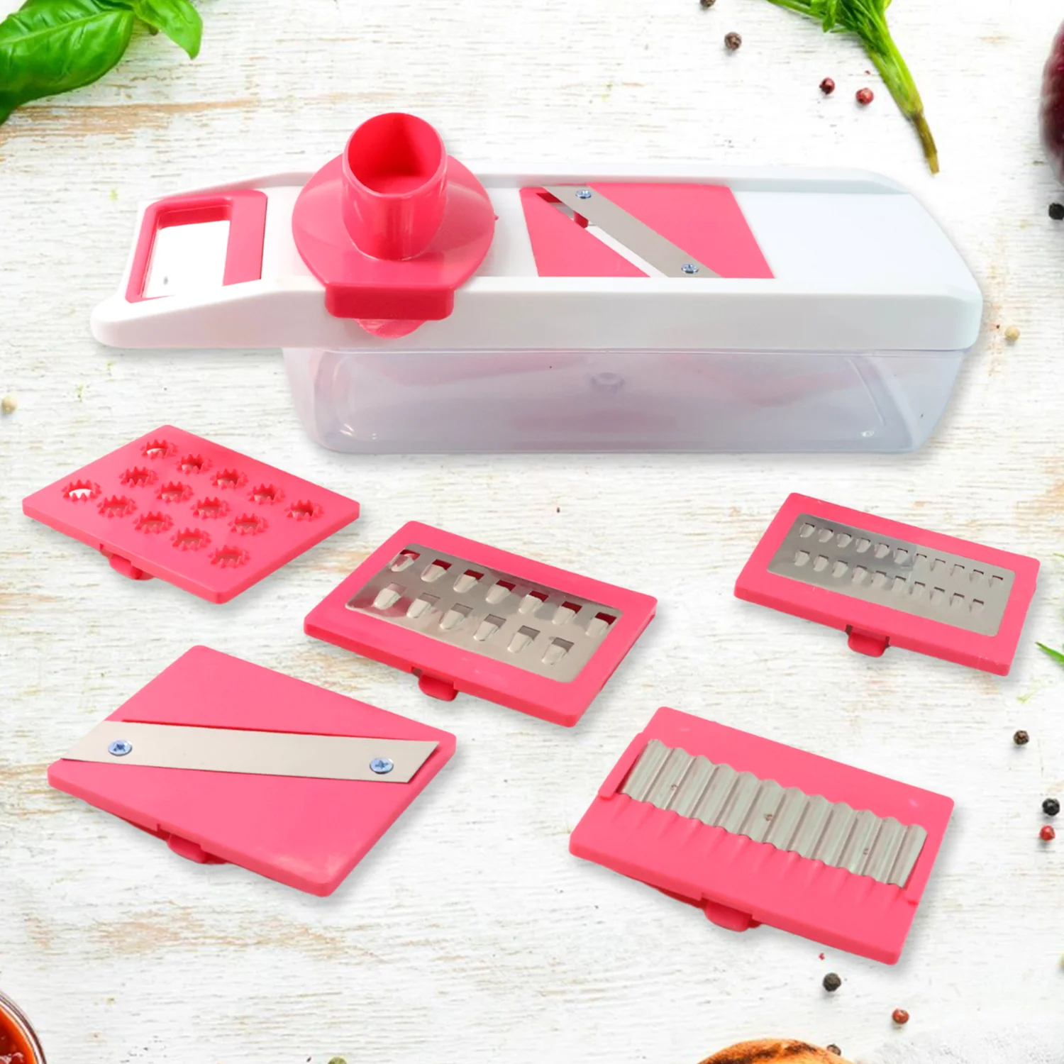 6-in-1 Vegetable Slicer, Grater & Chopper - (Set) - Image 6