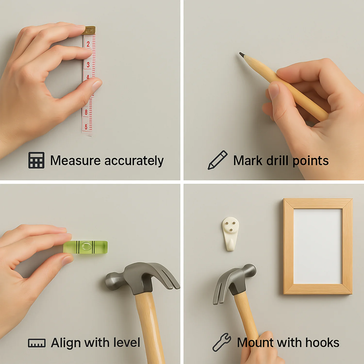 6-in-1 Wall Hanging & Measurement Tool Kit - Image 3