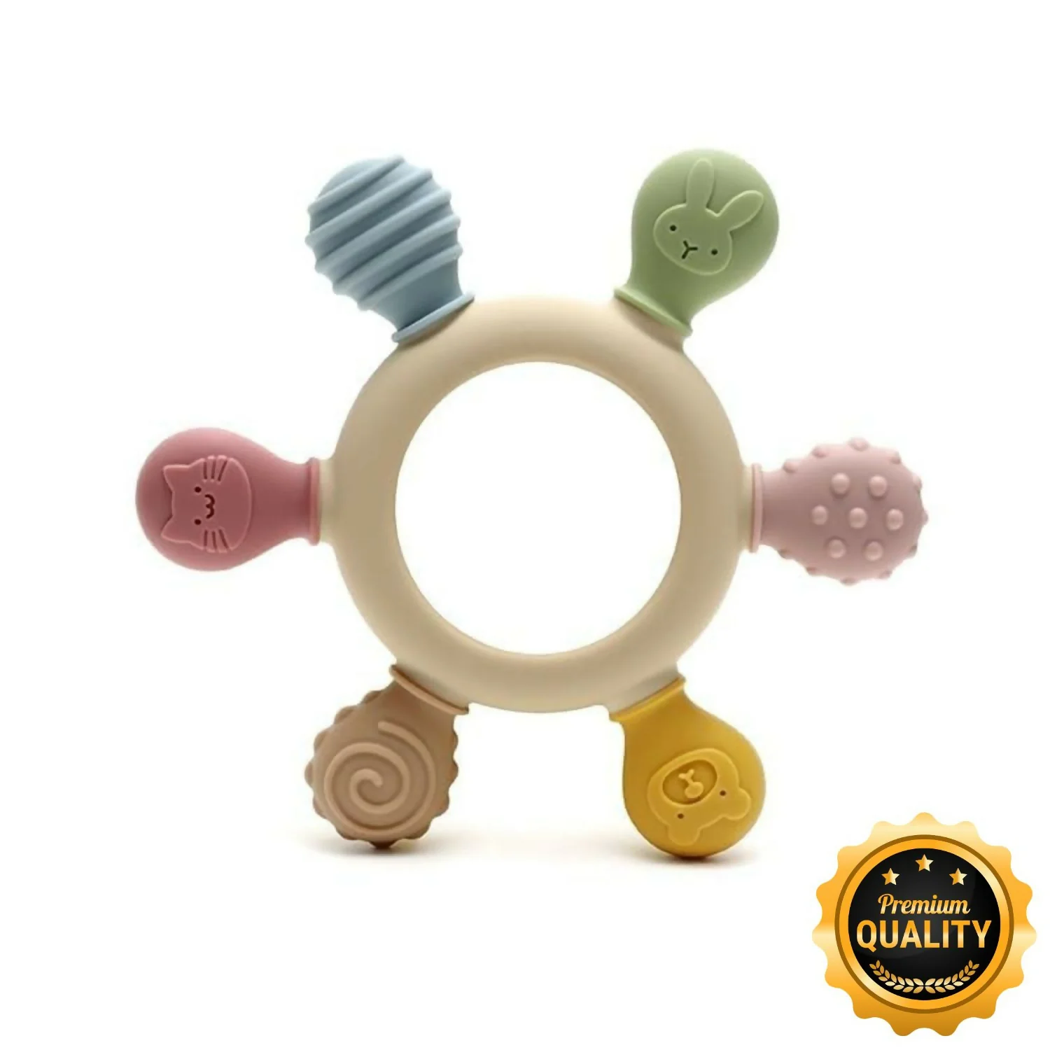 6 Multi color Finger Baby hand Teether - Image 3
