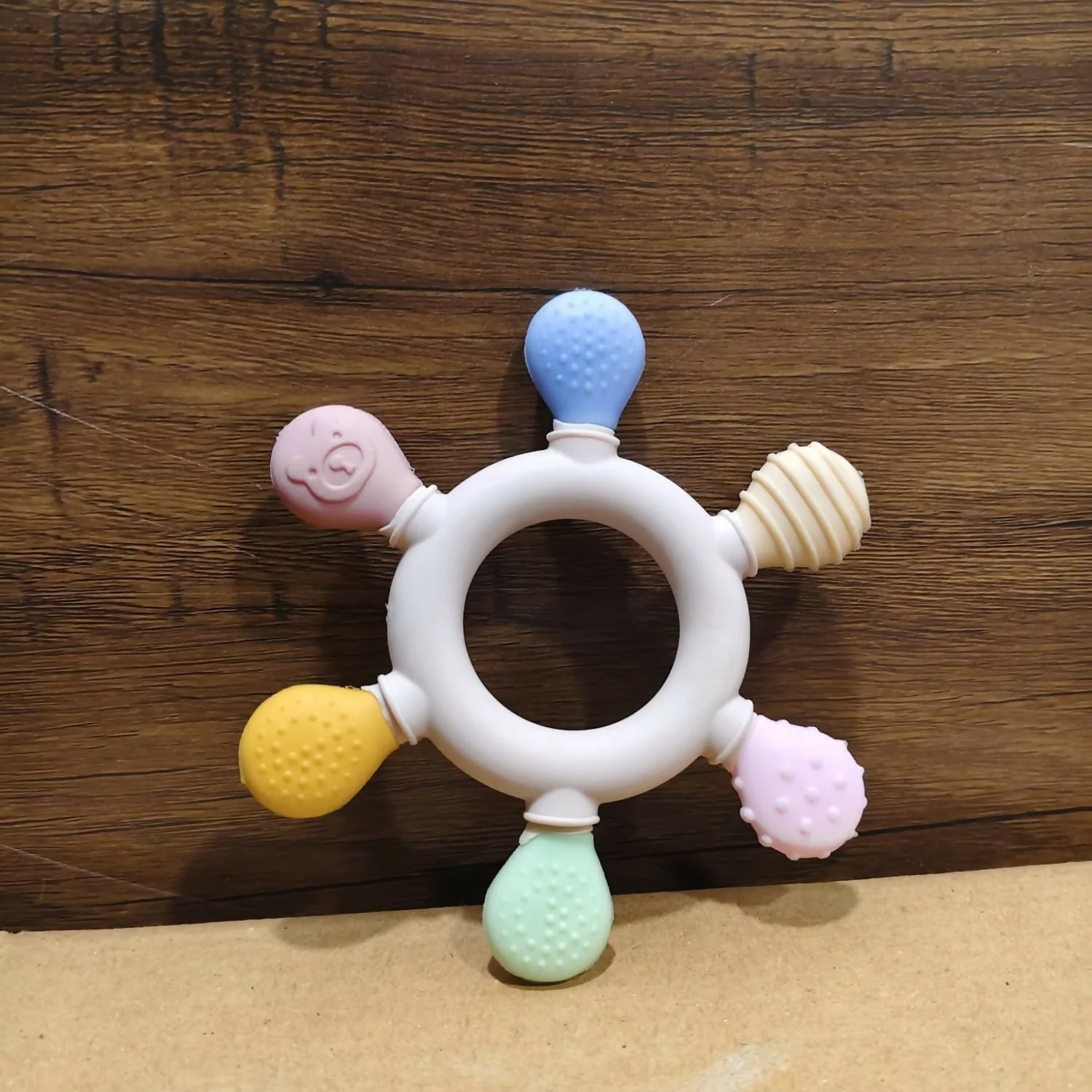 6 Multi color Finger Baby hand Teether - Image 7