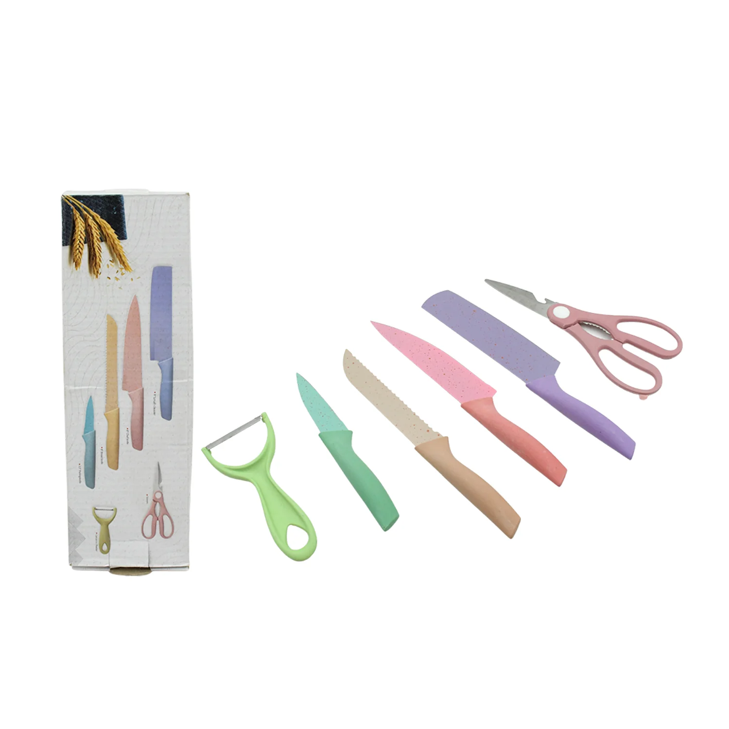 Corrugated 6 Pc Kitchen Knife Set – Professional Knives with Storage Box - Image 6
