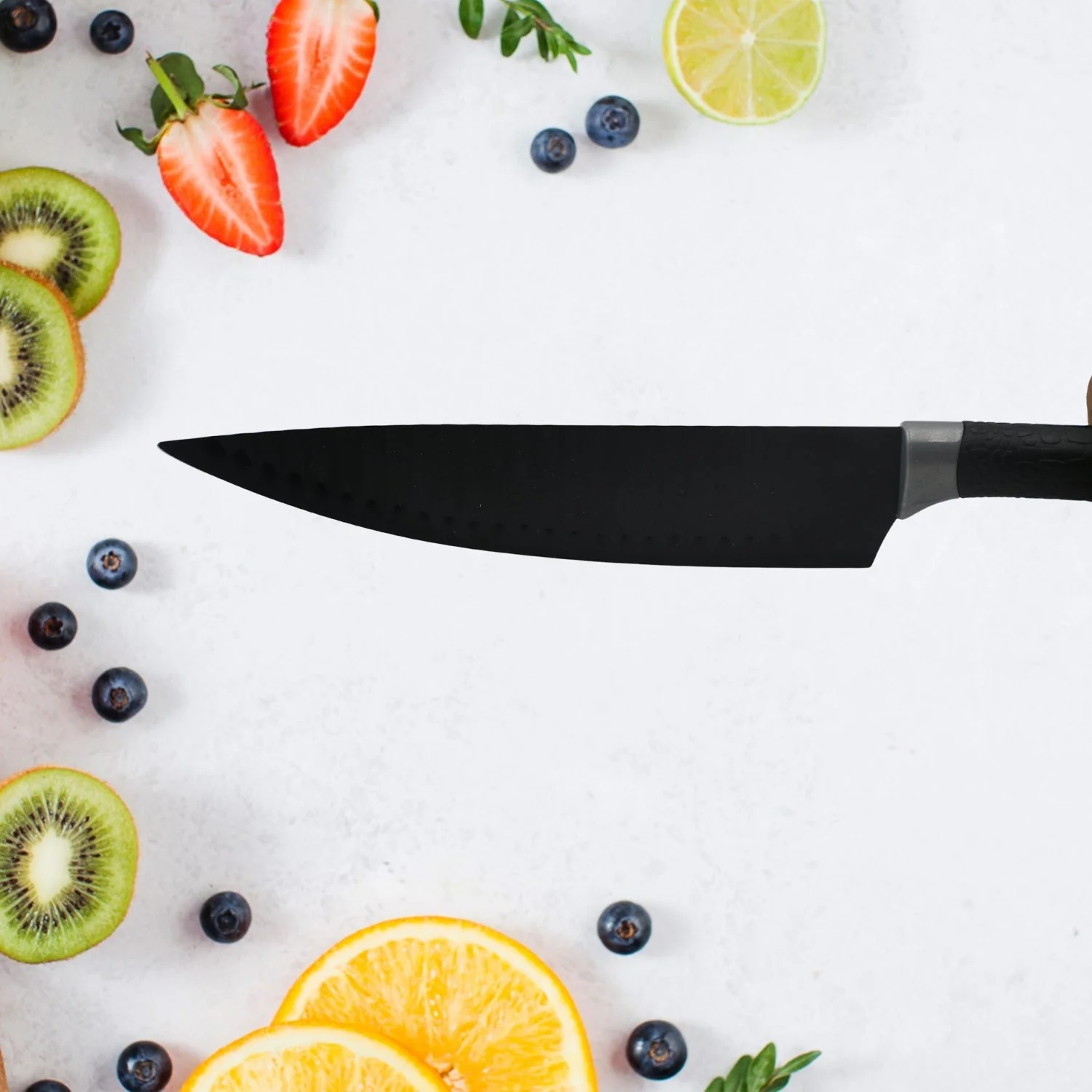 6 Pcs Professional Kitchen Knife Set with Non-Slip Handle, Peeler & Scissor - Image 6