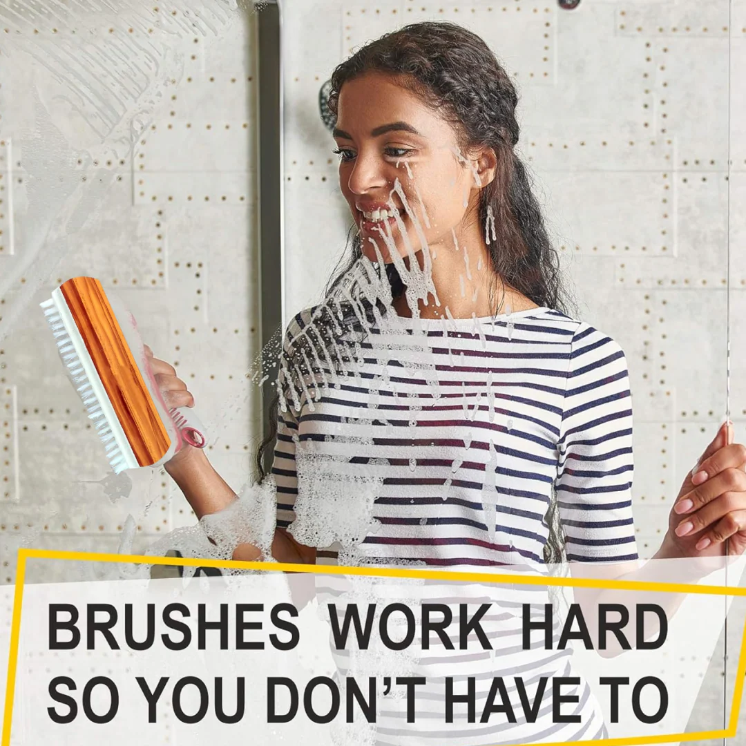 Veepee 6-Piece Washing and Cleaning Scrub Brush Set – (Multi-Color Bristles) - Image 2