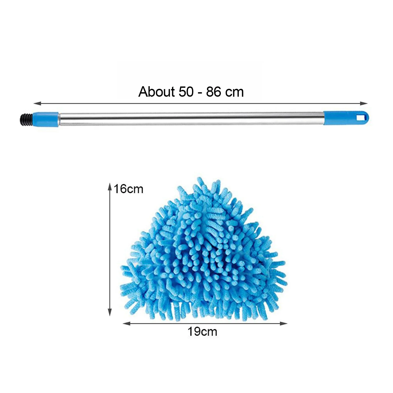 Stainless Steel Adjustable Triangle Mop for Cleaning Wet & Dry Floor Surfaces - Image 3