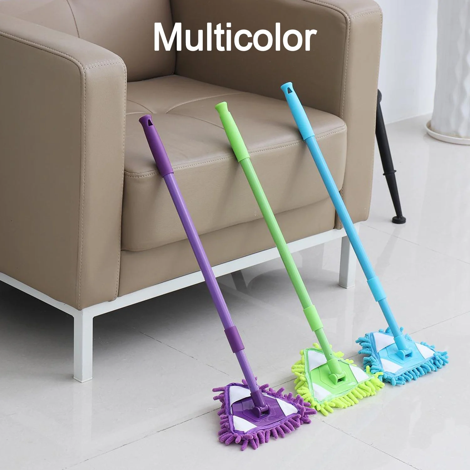 Stainless Steel Adjustable Triangle Mop for Cleaning Wet & Dry Floor Surfaces - Image 7