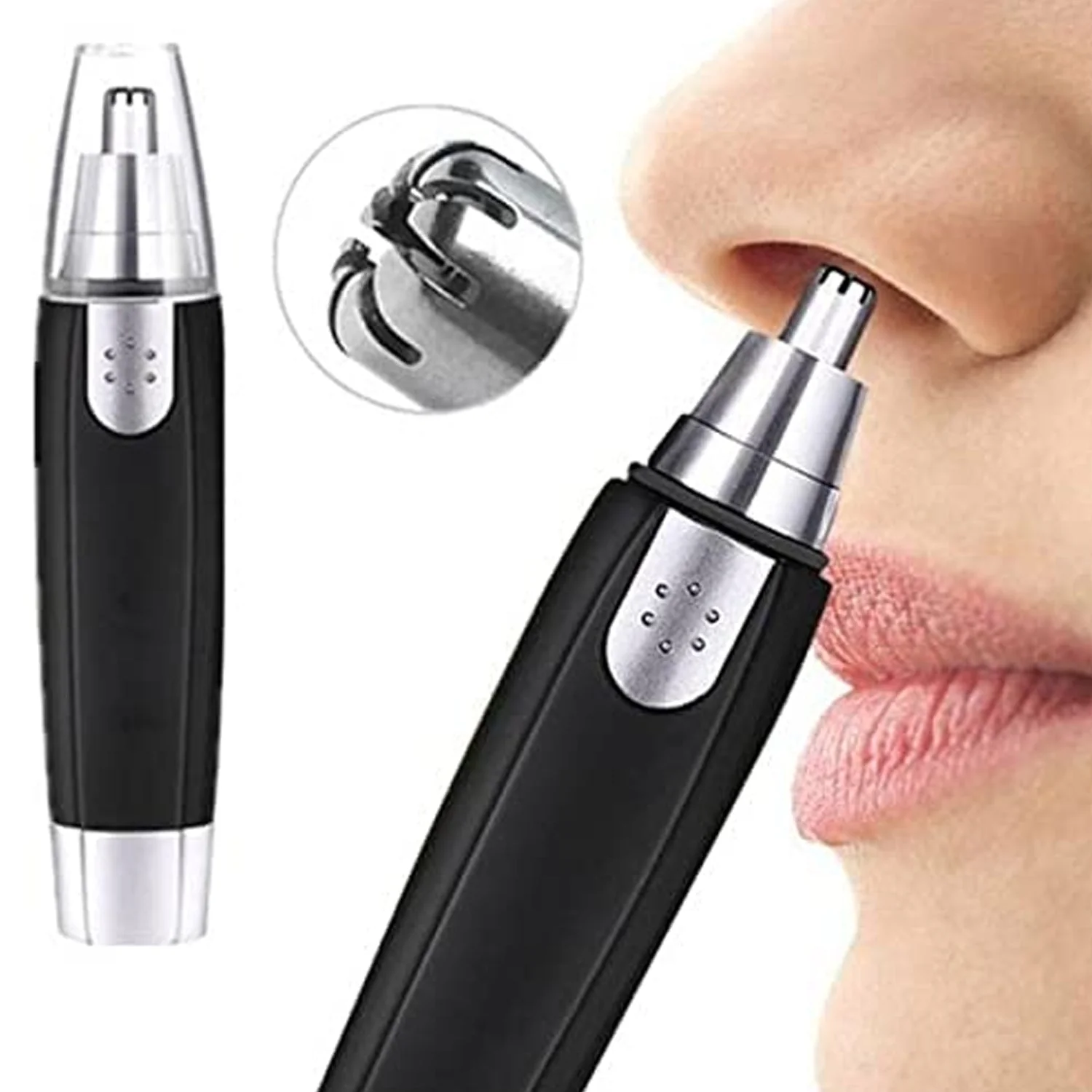 Sharp Steel Battery-Operated Ear and Nose Hair Trimmer - Image 11