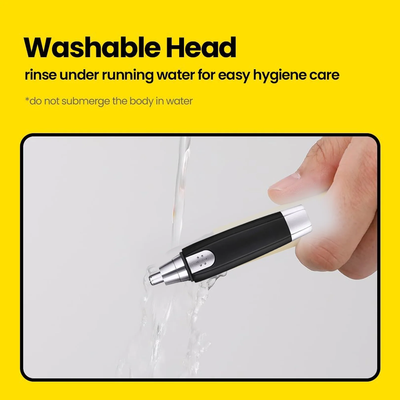 Sharp Steel Battery-Operated Ear and Nose Hair Trimmer - Image 5
