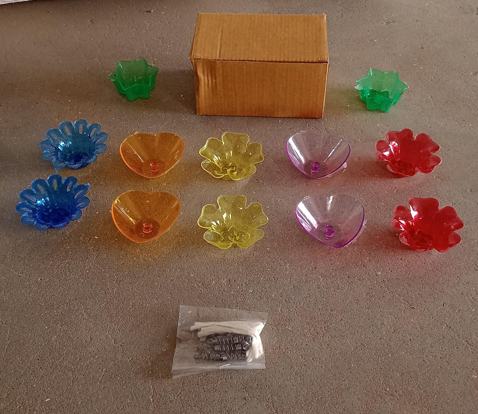 Candle Cup with Multi Shape, Diwali  (Multicolor) (12 Pcs Set) - Image 11