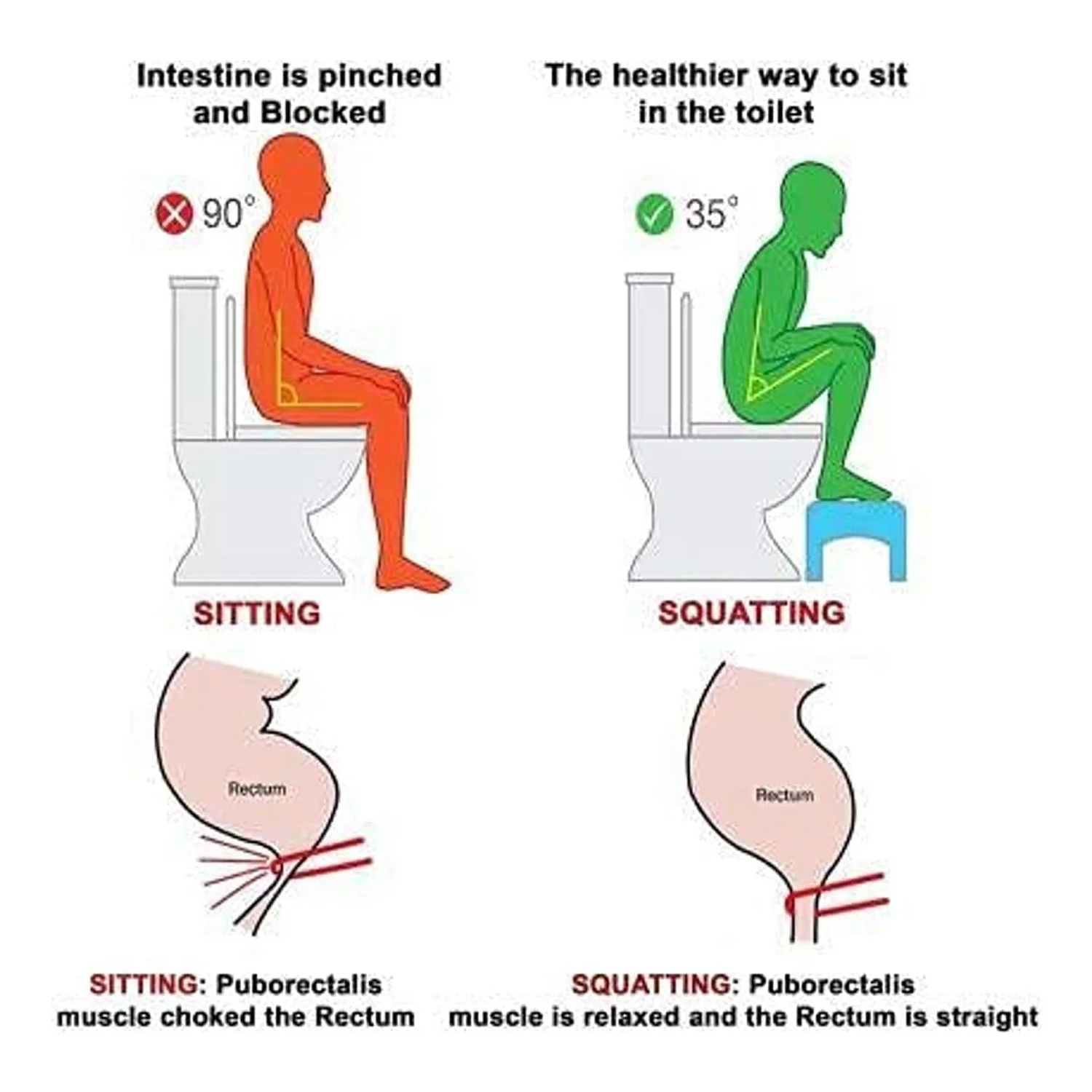 Plastic Non-Slip Folding Toilet Squat Stool - Image 8