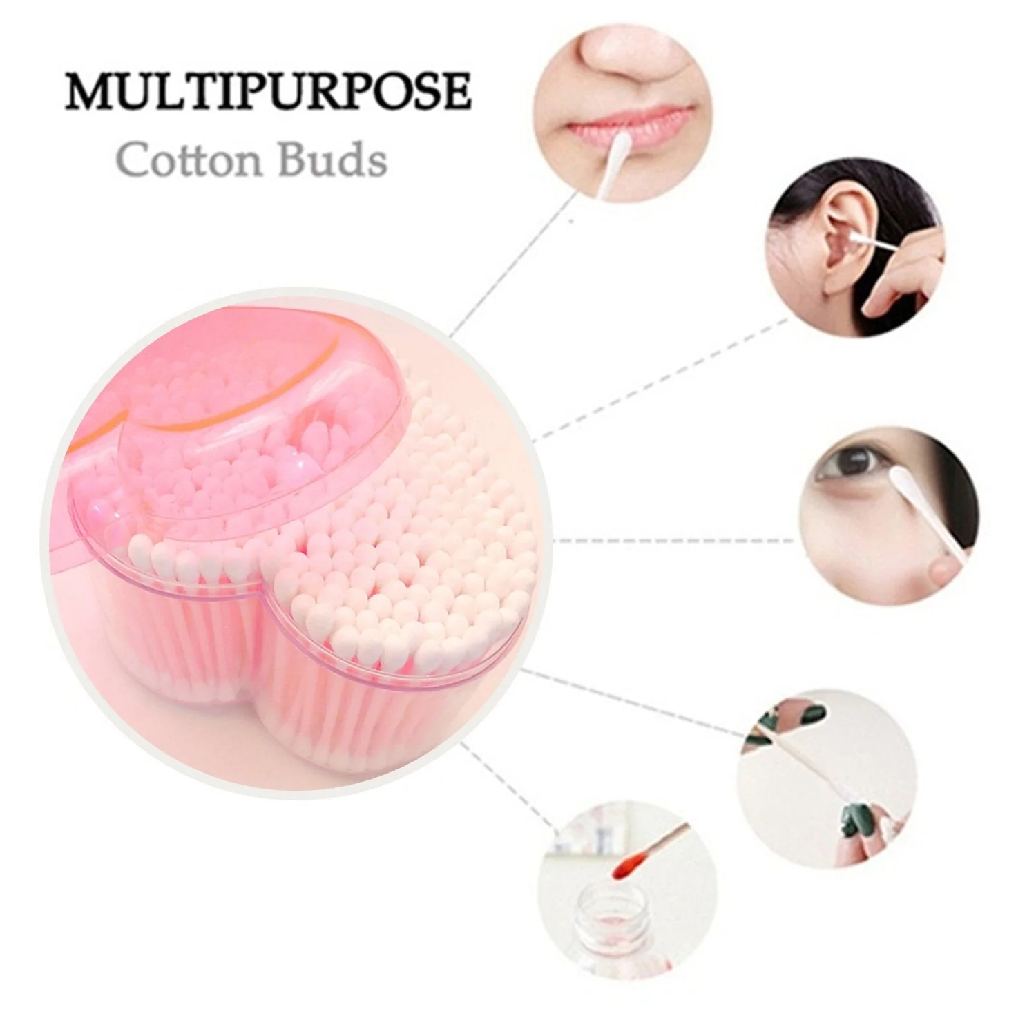 Cotton Buds for ear cleaning, soft and natural cotton swabs (100 pieces) - Image 4