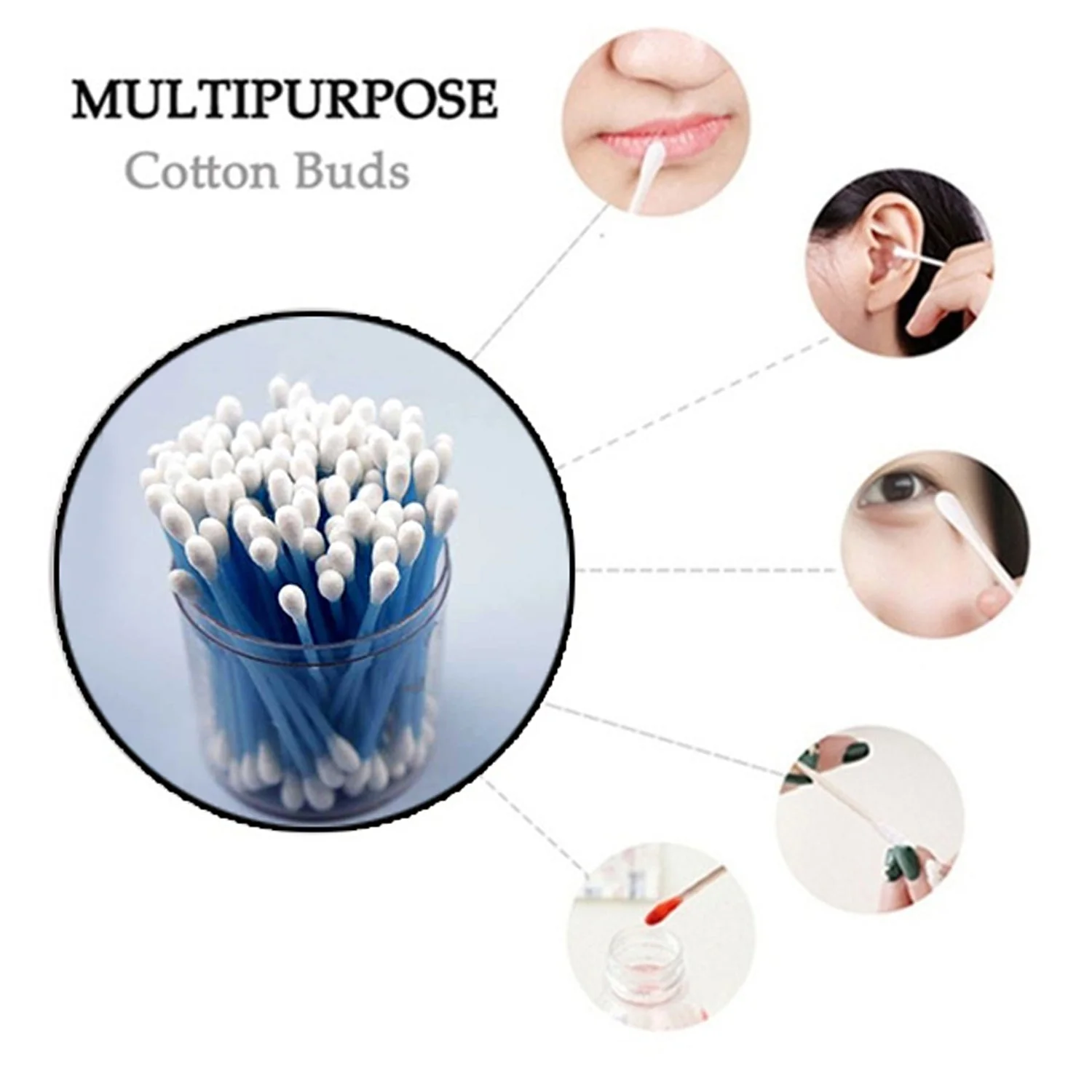 Small Cotton Buds for ear cleaning, soft and natural cotton swabs (100 per pack) - Image 7