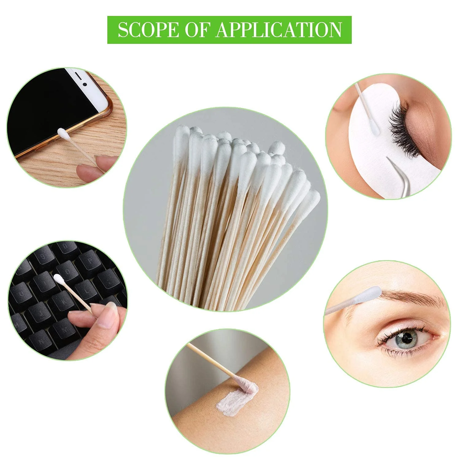Eco-Friendly Bamboo Cotton Swabs (Pack of 20 / Per Packet 70 Pcs) - Image 10