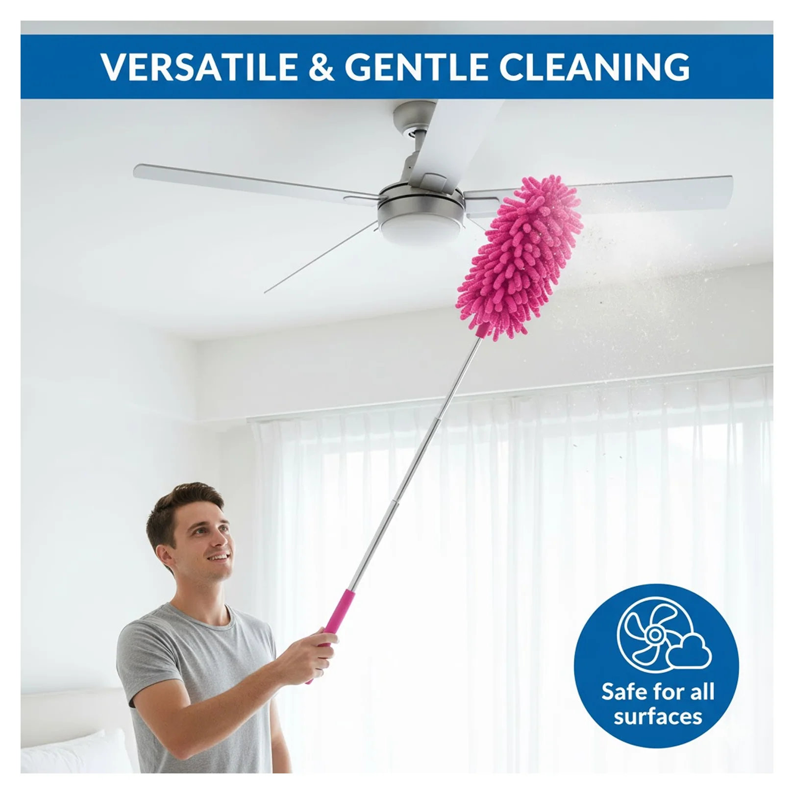 Multipurpose Microfiber Fan Cleaning Duster for Quick and Easy Cleaning - Image 2