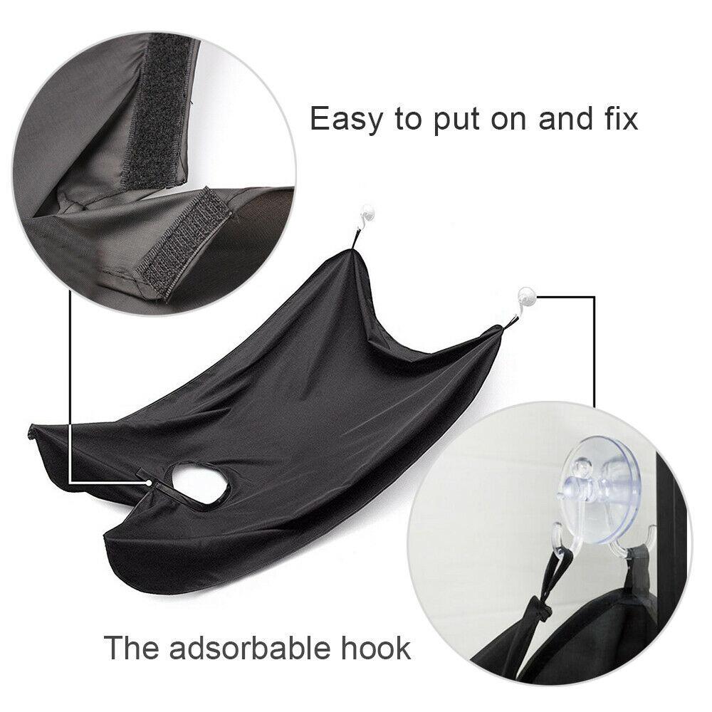 Black Beard Apron Hair Clippings Catcher Grooming Bib - Image 8