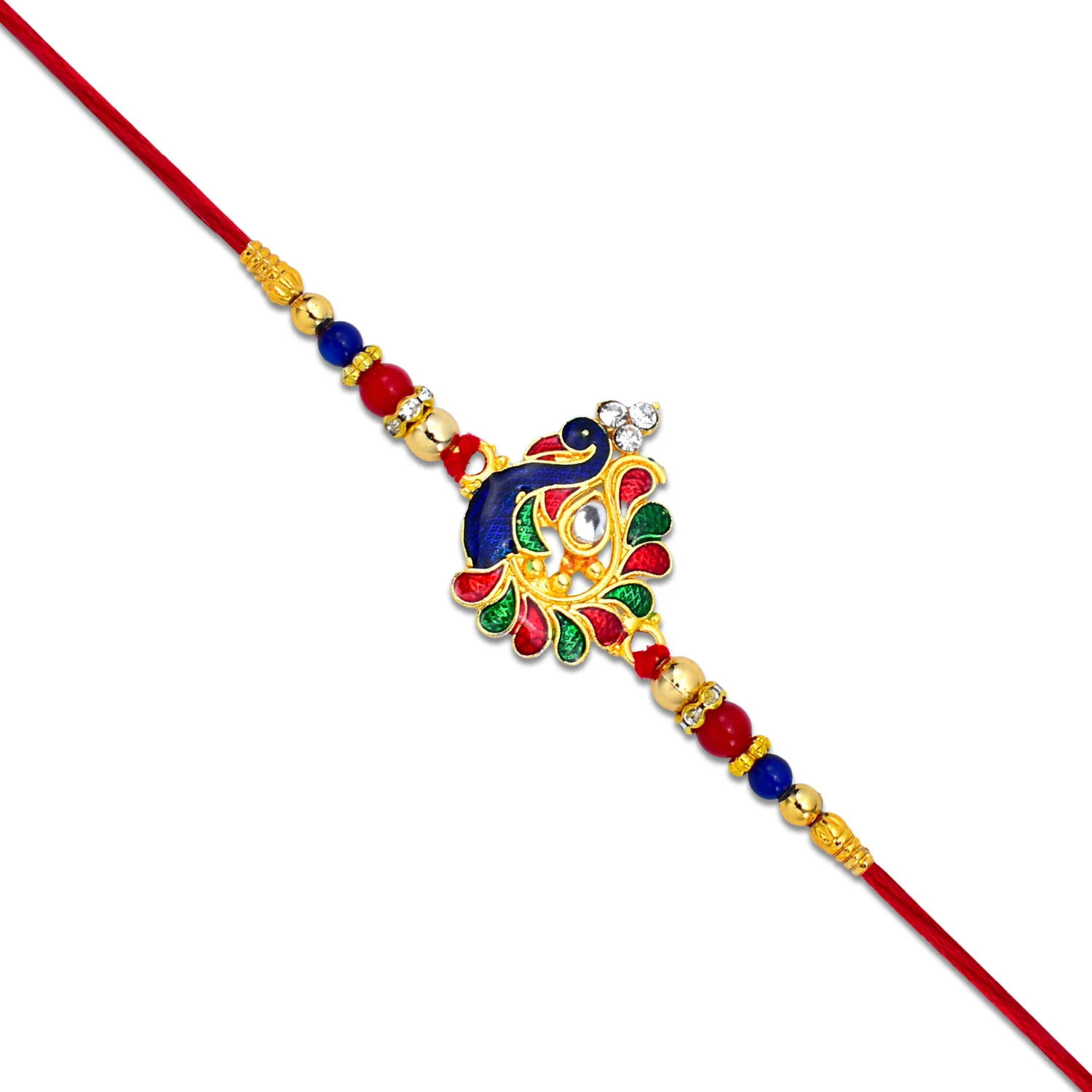Traditional Peacock Design Rakhi - Image 4