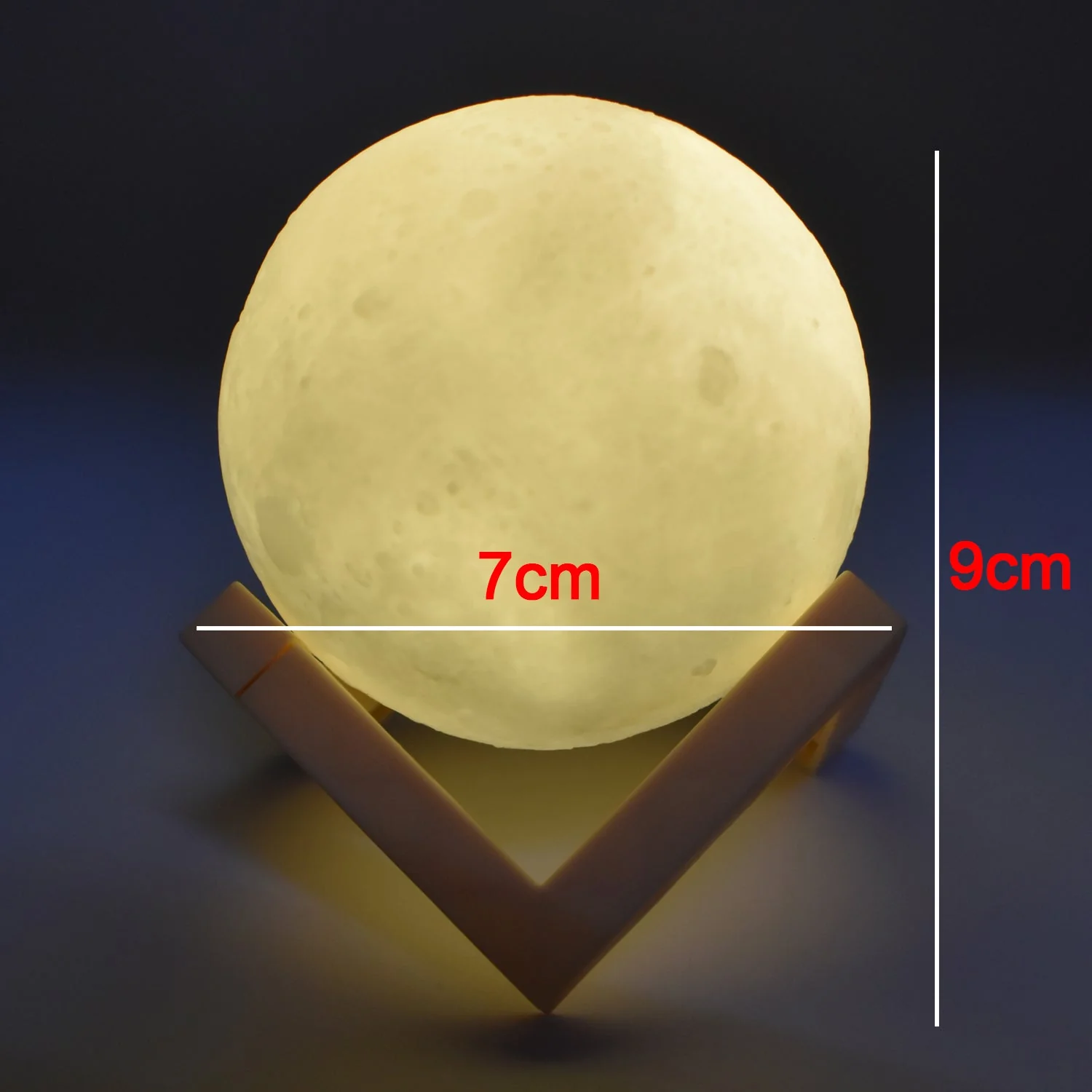 3D Moon Lamp with Color Changing Sensor Touch & Crystal Ball Stand - Image 6