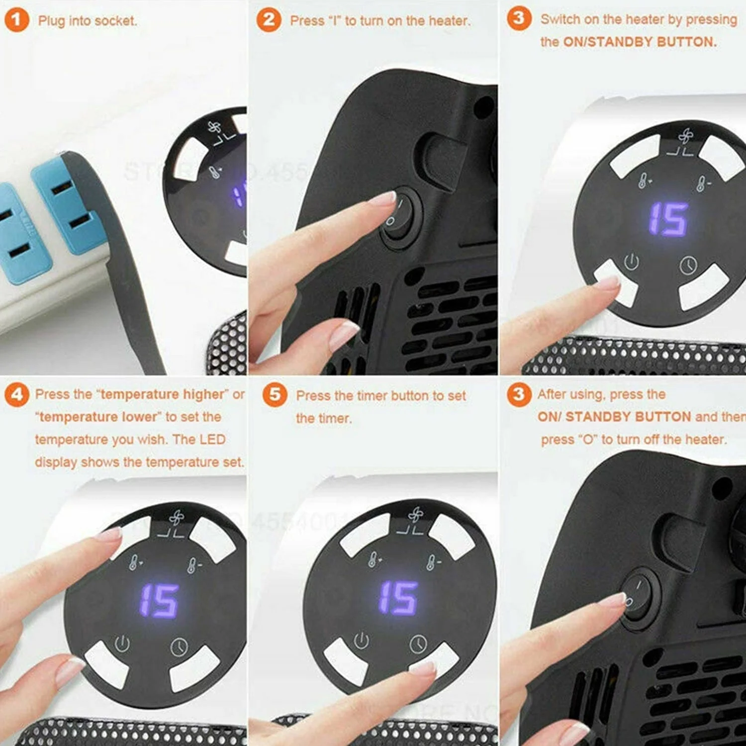 Portable Electric Heater Mini Fan Heater Desktop Household - Image 8
