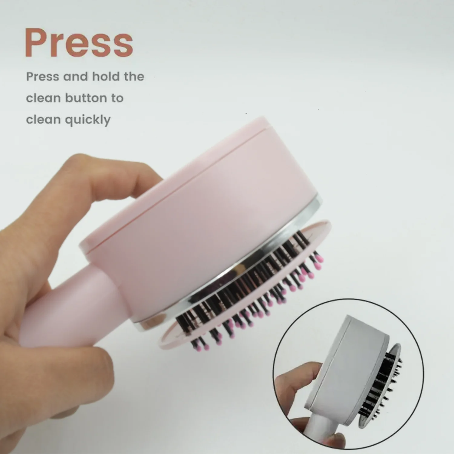Air Cushion Massage Brush with Long Handle & Self-Cleaning Detangling Comb - Image 10