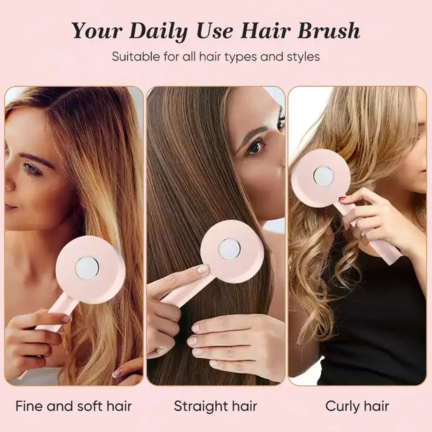 Air Cushion Massage Brush with Long Handle & Self-Cleaning Detangling Comb - Image 5