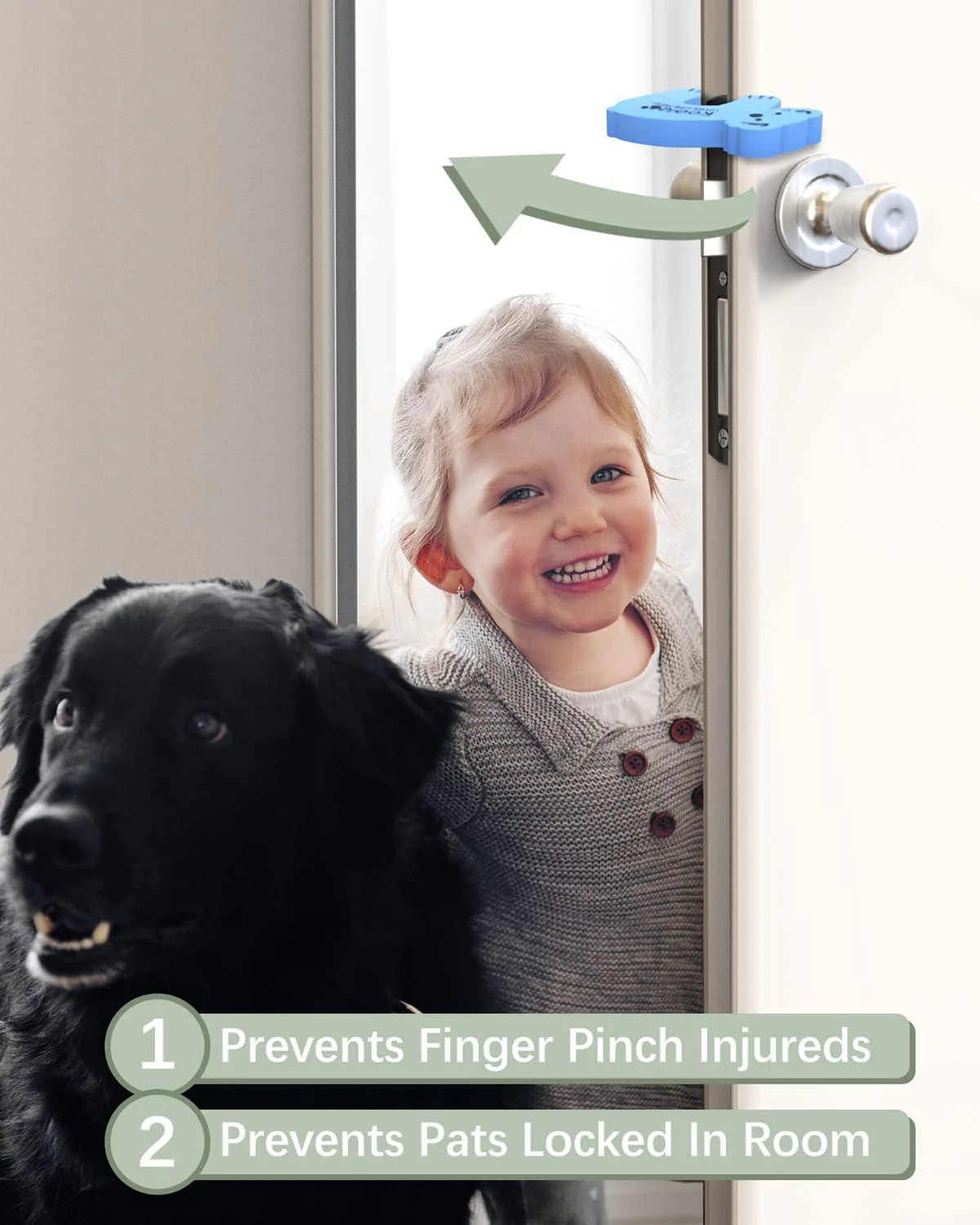 Animal Shape Door Stopper Lock Safety Guard (2pc Set) - Image 3