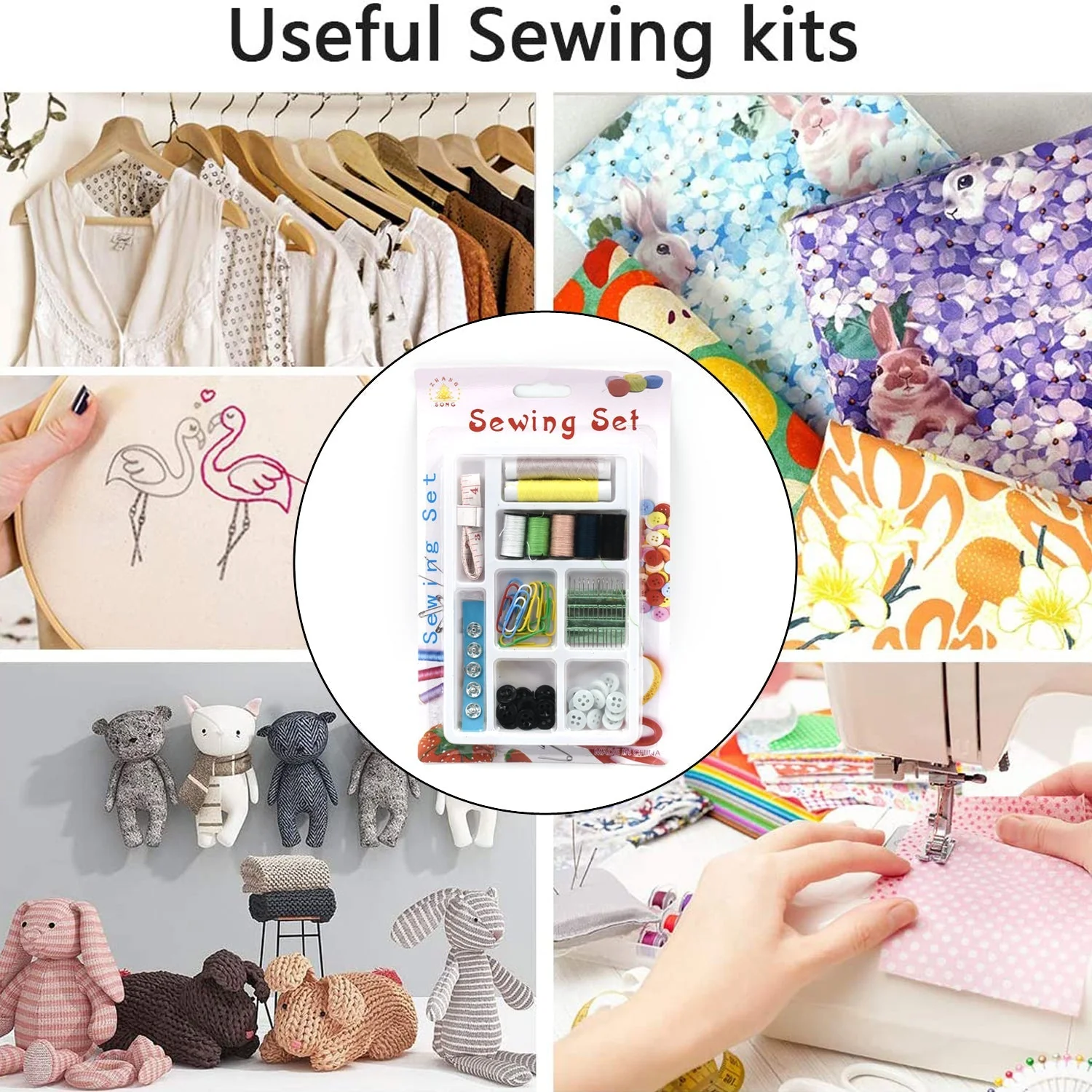 62 Pc Sewing Set used for sewing of clothes and fabrics including all home purposes - Image 6