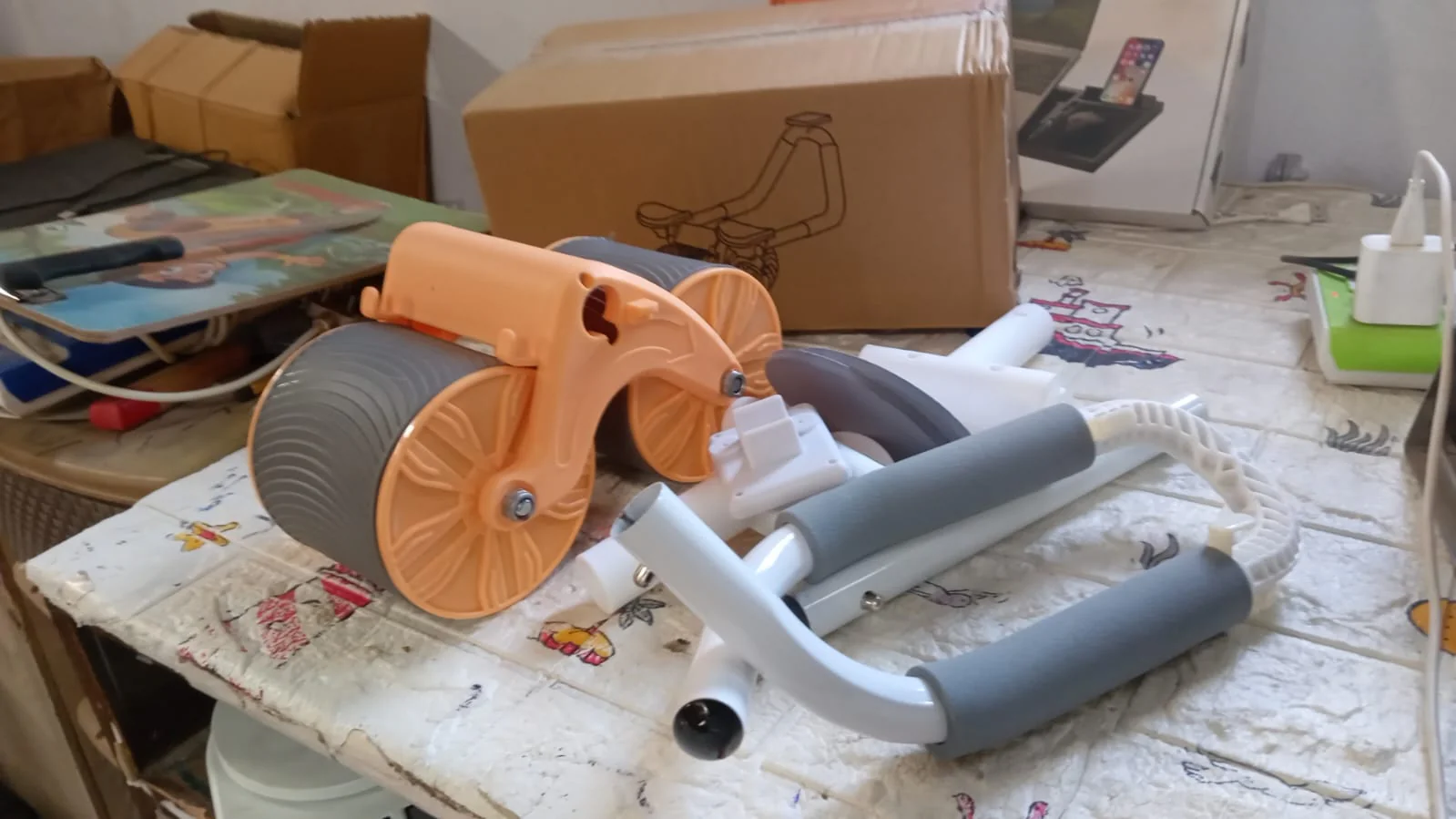 Automatic Rebound Ab Roller Wheel with Timer & Elbow Support for Fitness - Image 10