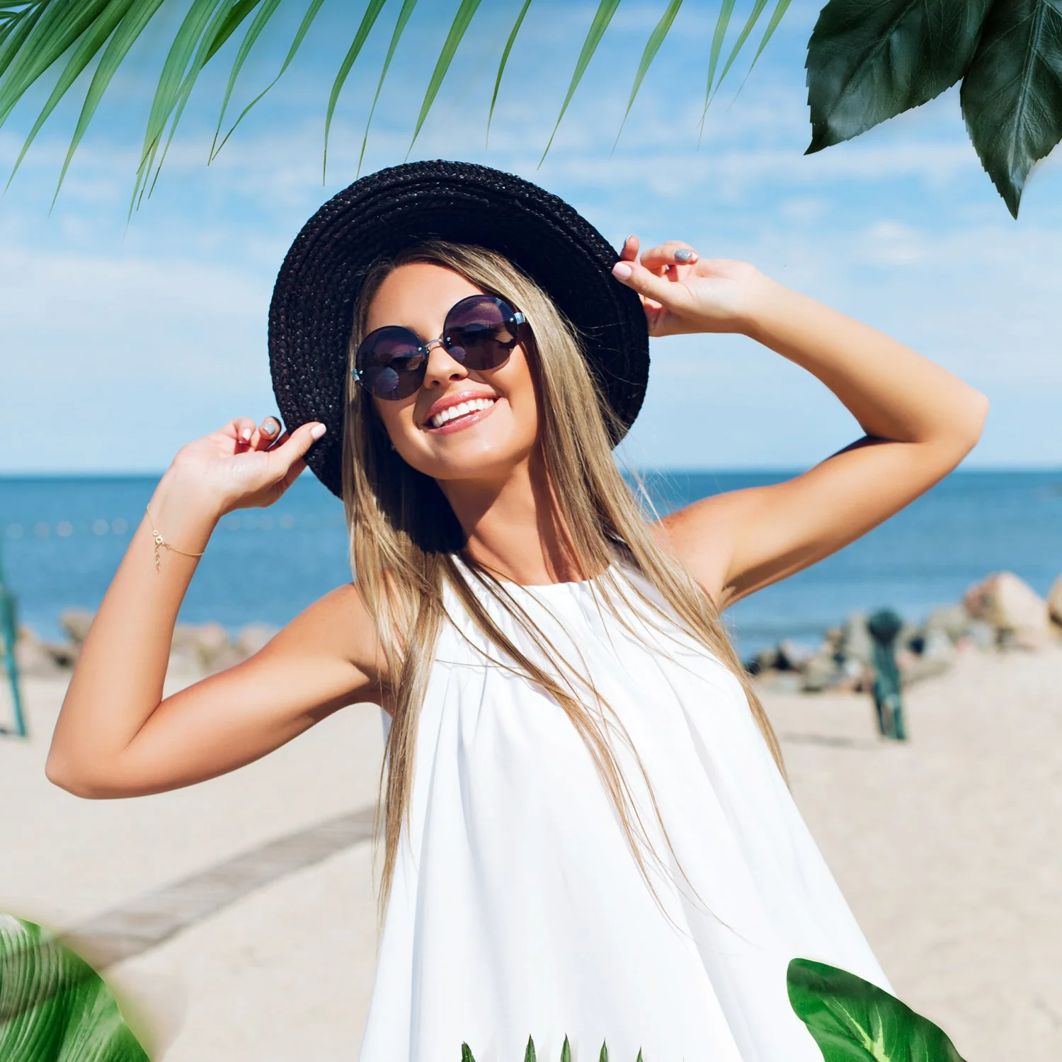 Girls UV Protection Hat - Premium Quality Sun Cap for Beach, Golf, Fishing (1pc) - Image 3