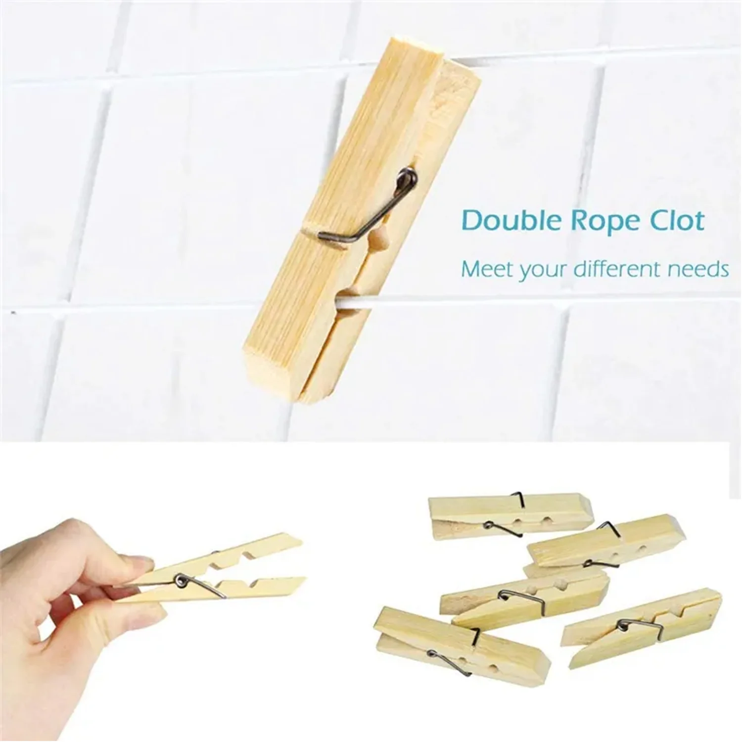 Wooden Heavy Clips – Clothespins, Craft Clips for Arts & Crafts (20 Pieces) - Image 5
